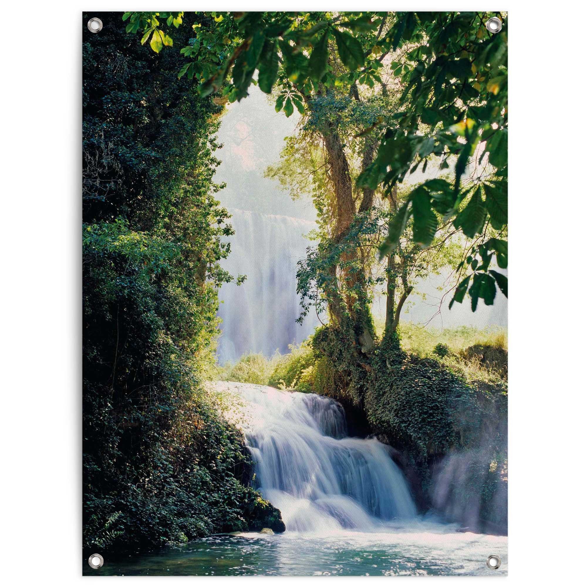 Reinders! Poster Waterval Outdoor voor tuin of balkon deurposters groen