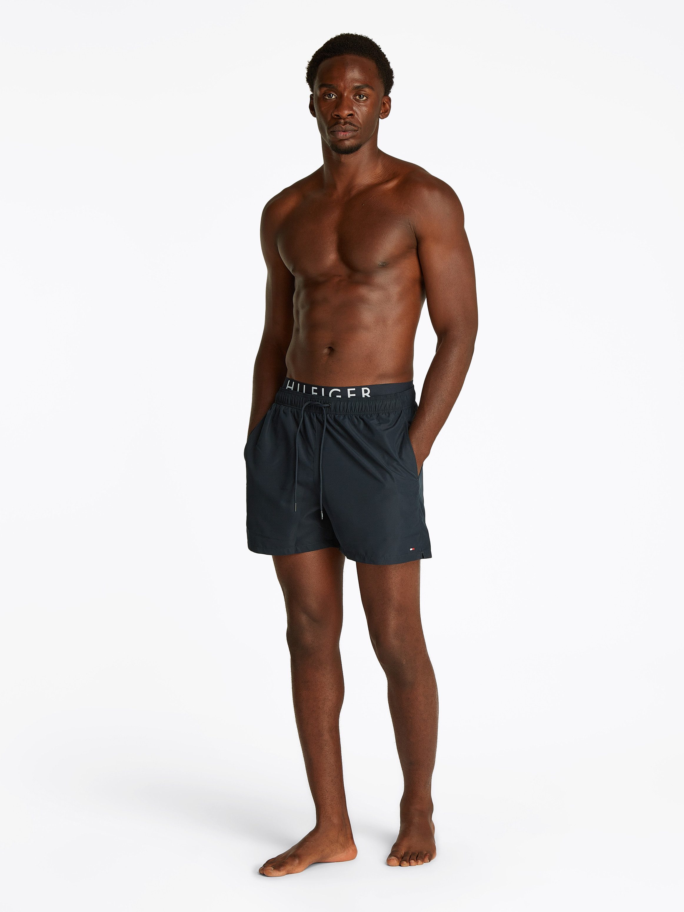 Tommy Hilfiger Swimwear Zwemshort MEDIUM DRAWSTRING DW met bindband, met logo-opdruk