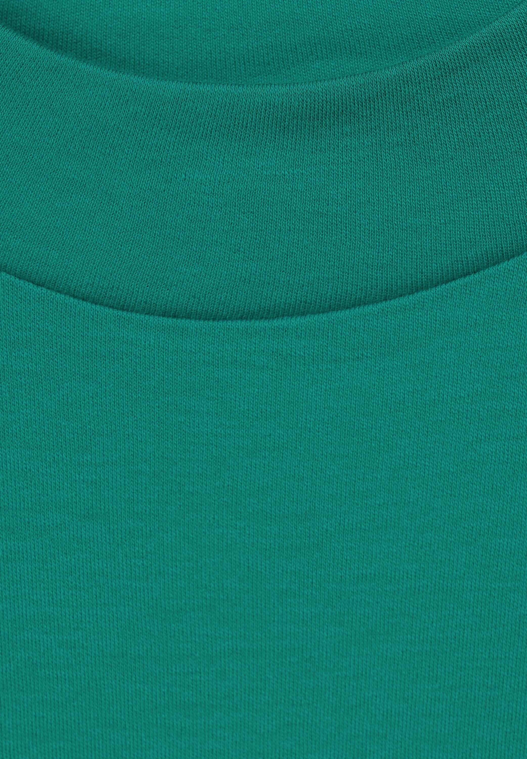 STREET ONE T-shirt met opstaande kraag - turtle neck - en nauwsluitende pasvorm