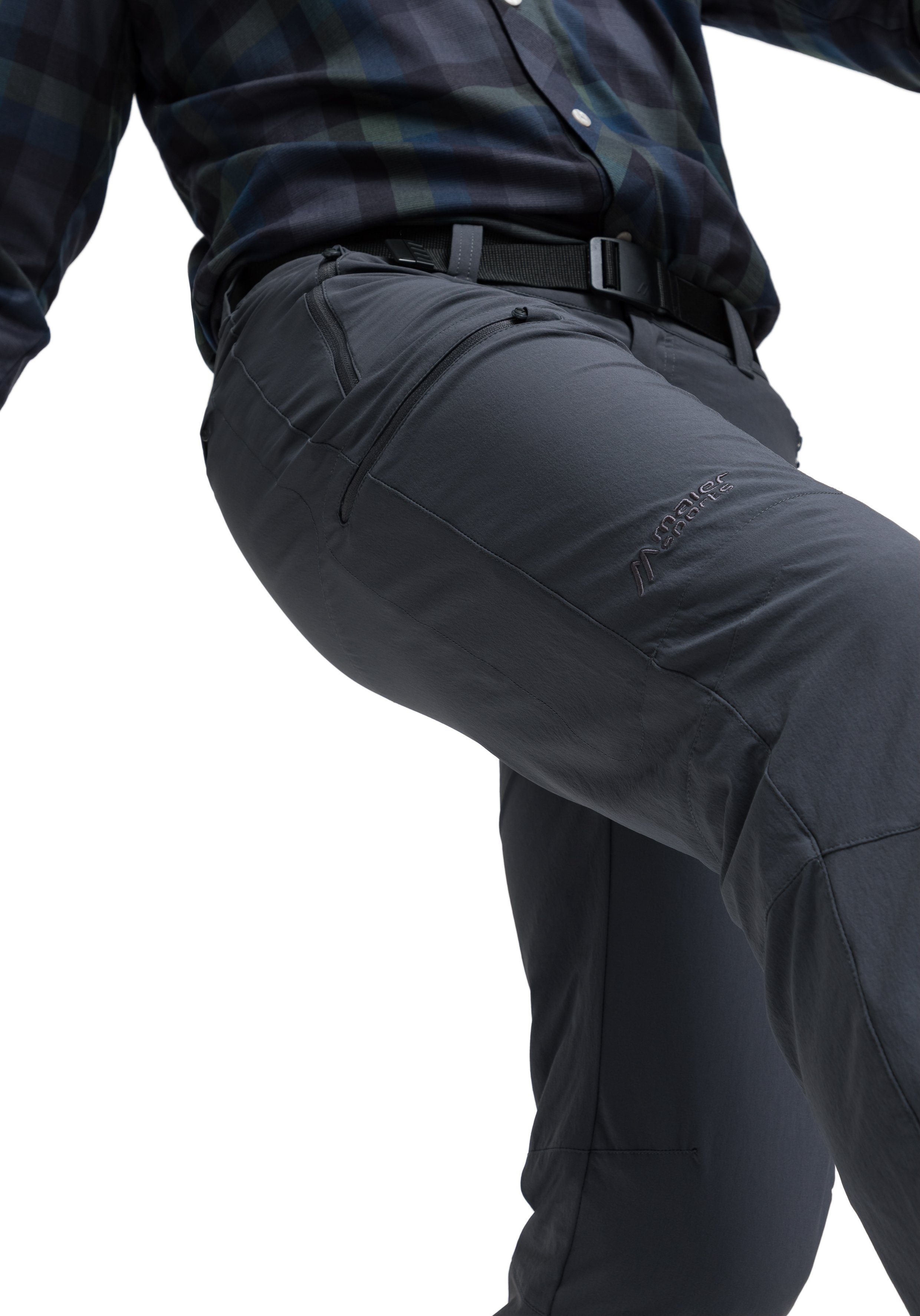 Maier Sports Functionele broek Oberjoch Heren outdoorbroek gevoerd, wandelbroek met 4 ritszakken, regular fit