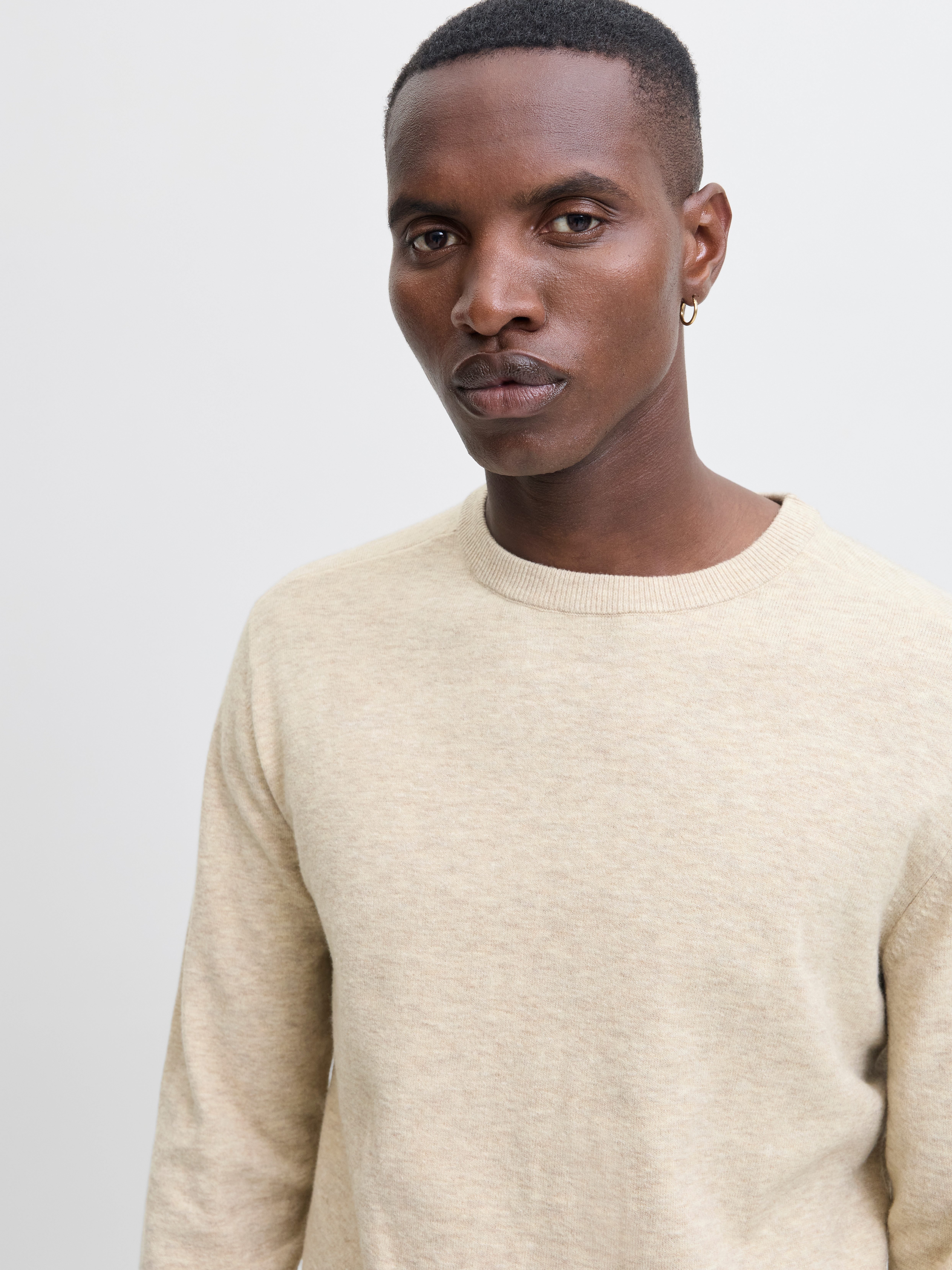 Jack & Jones Gebreide trui JJEPERFECT WOOL KNIT CREW NECK SN