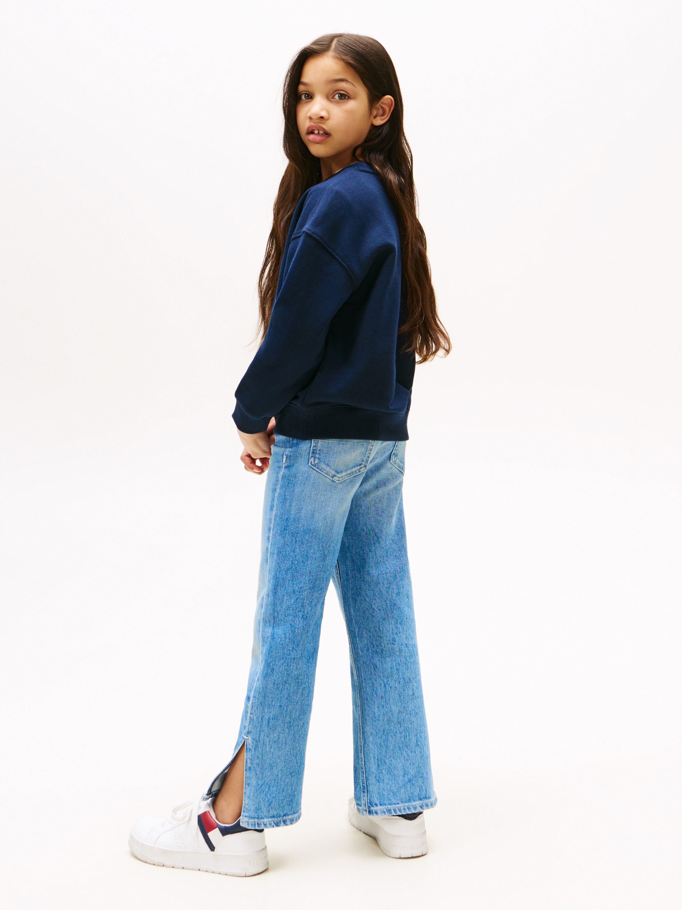 Tommy Hilfiger Sweatshirt TOMMY SCRIPT SWEATSHIRT voor kinderen tot 16 jaar, met glanzende print