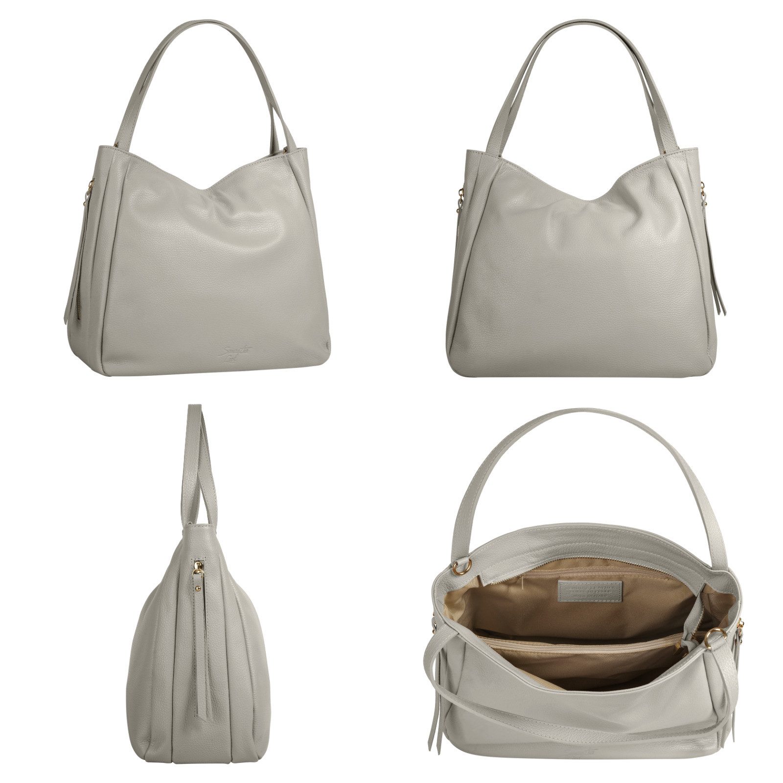 Samantha Look Schoudertas echt leer, made in italy