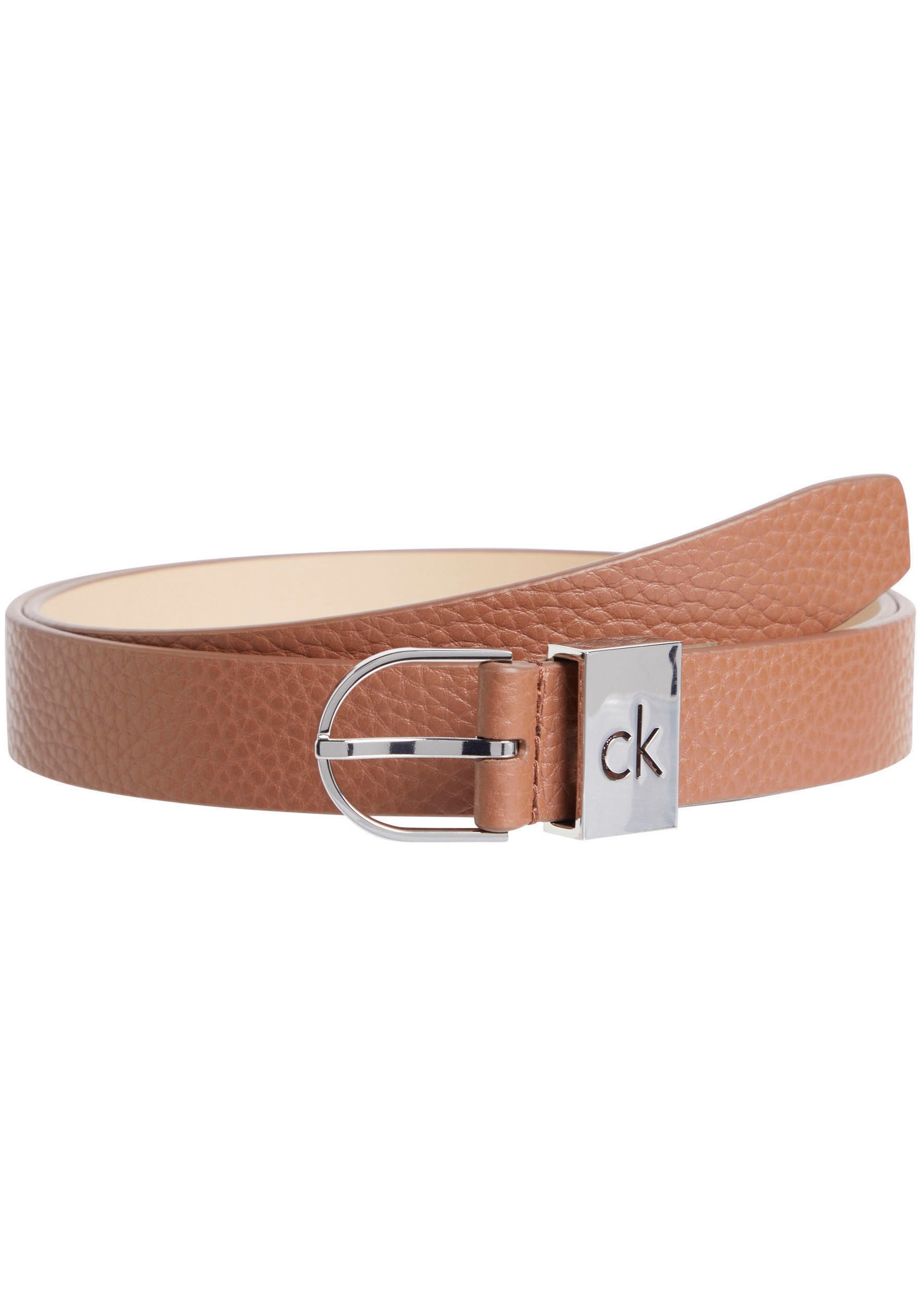 Calvin Klein Leren riem CK LOOP THIN ROUND BUCKLE 2.5