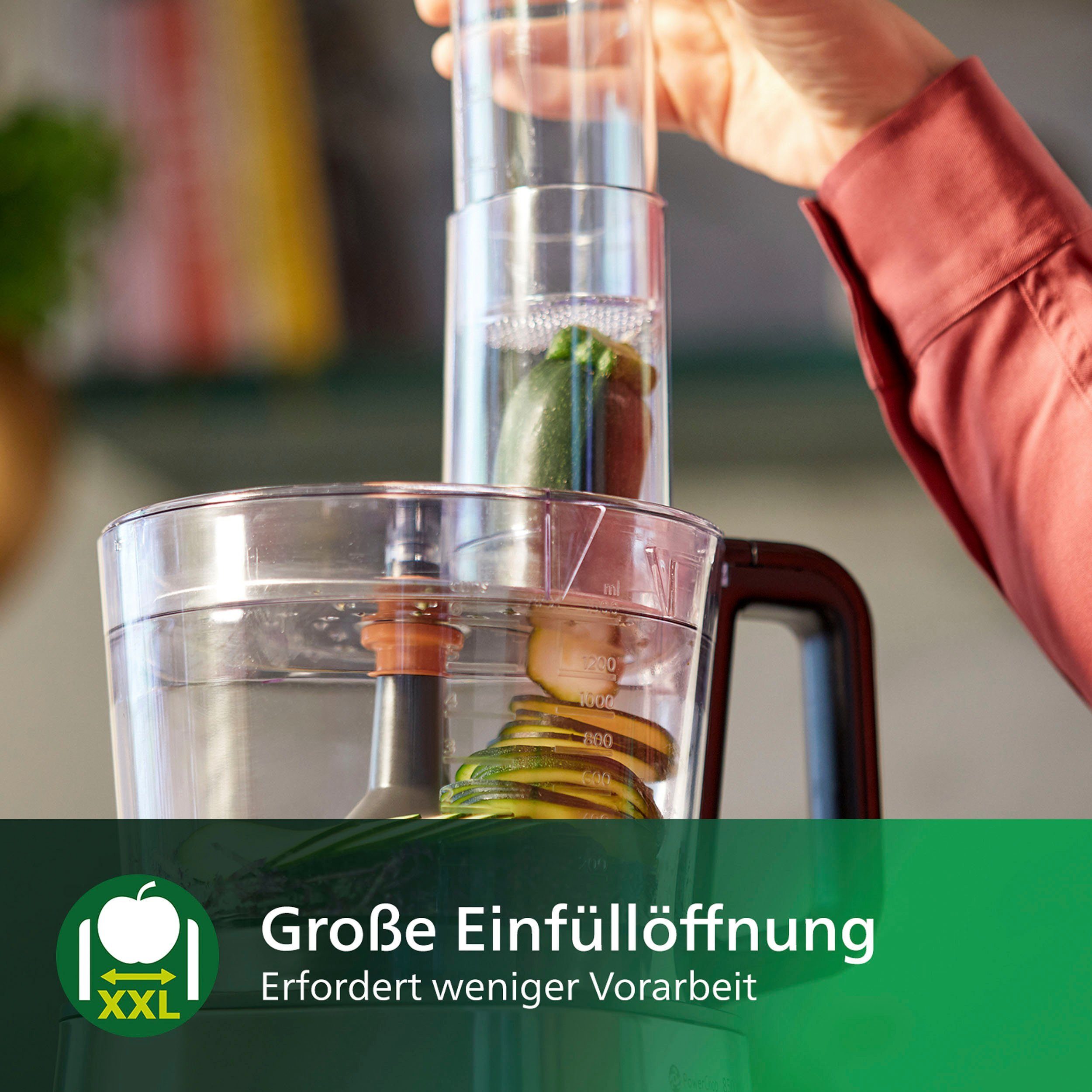 Philips Keukenmachine HR7530/10 Viva Collection 31 functies, inclusief 2-in-1 snijschijf en citruspers opzetstuk