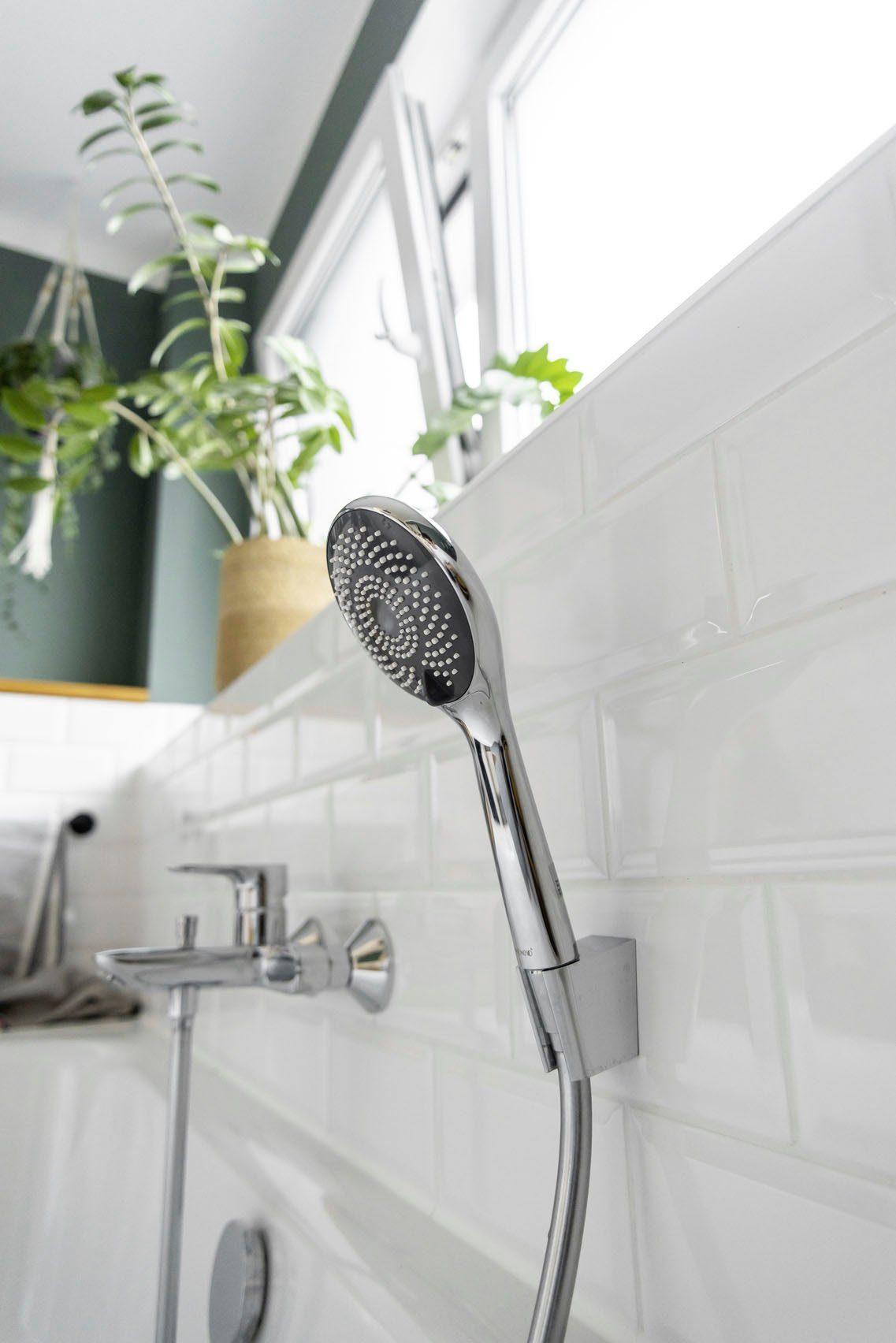 WENKO Handsproeier Watersaving systeem Douchekop Watersaving, diameter 9,6 cm