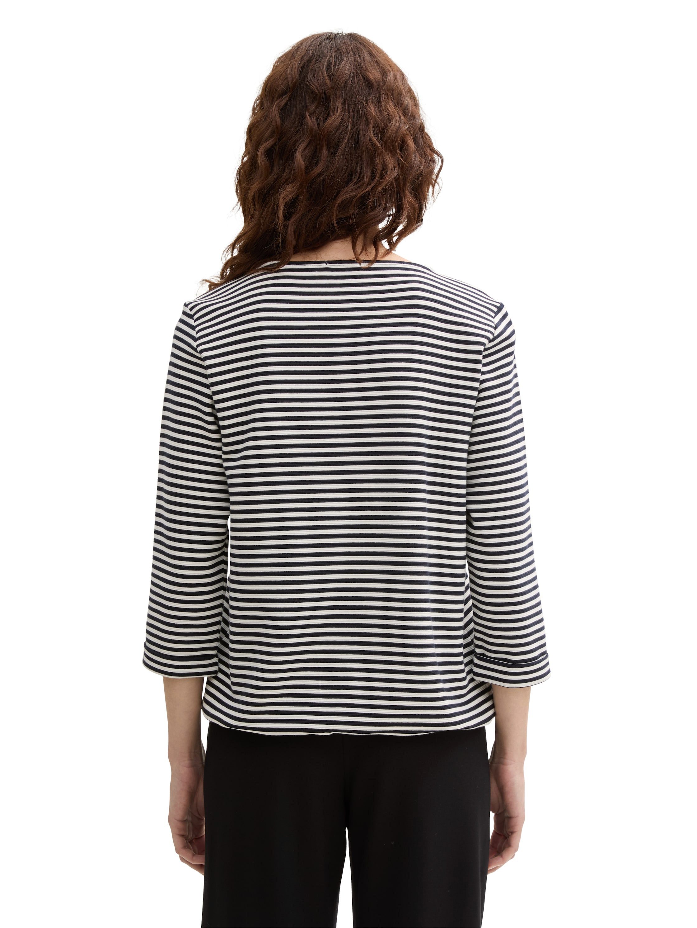 Tom Tailor Shirt met lange mouwen met knopen op de schouder