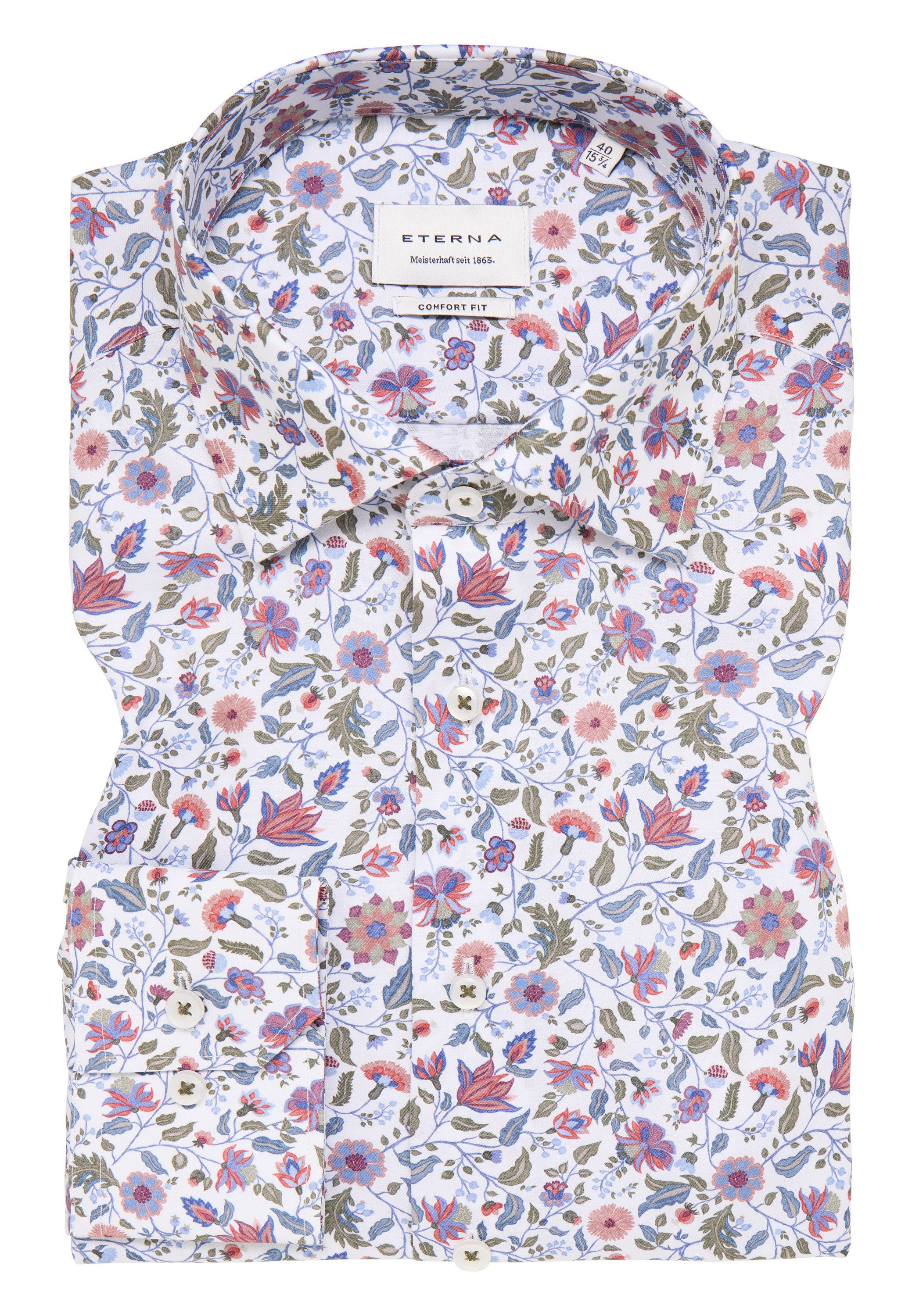 Eterna Overhemd met lange mouwen Comfort fit NON IRON (strijkvrij)
