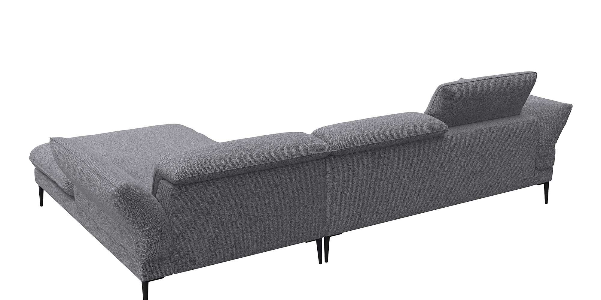 FLEXLUX Hoekbank Salino, functionele bank met recamiere, relaxbank, hoekbank Bank met arm- en hoofdeinde verstellingen, koudschuim & staalgolven