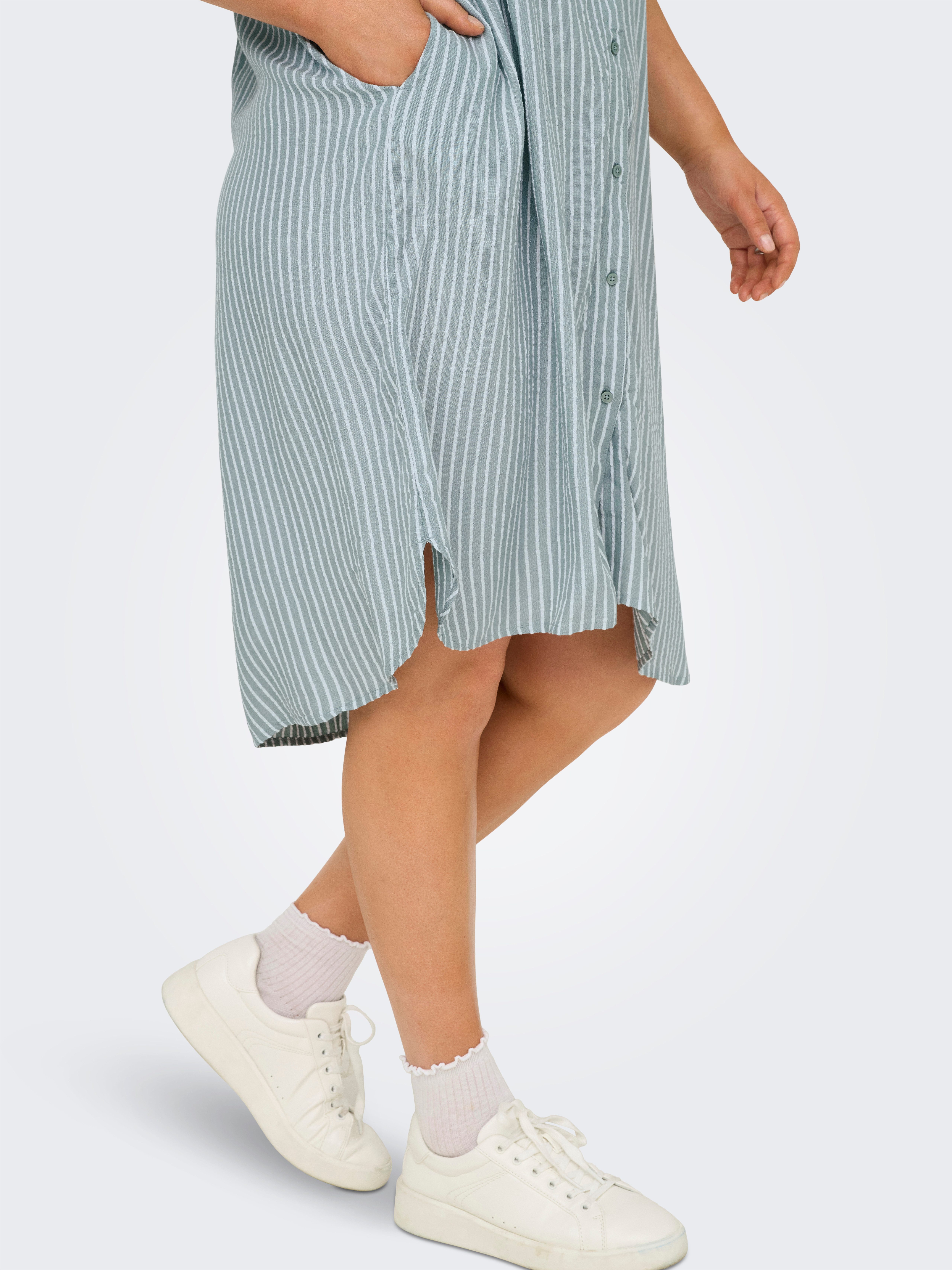 ONLY CARMAKOMA Zomerjurk CARPENNA S/S LOOSE KNEE DRESS AOP