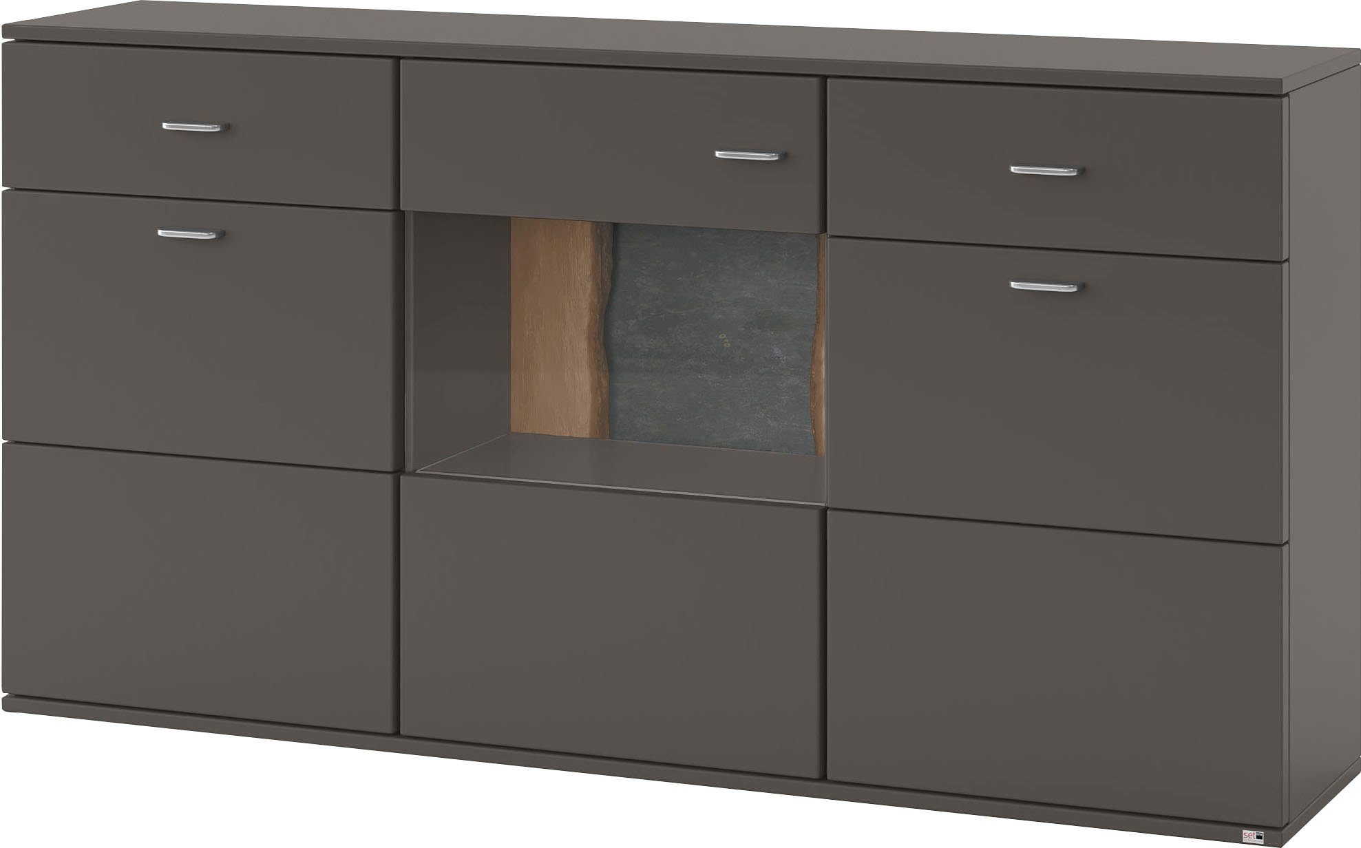 set one by Musterring Dressoir Tacoma Type 53, breedte 180 cm, met getinte glasdeur