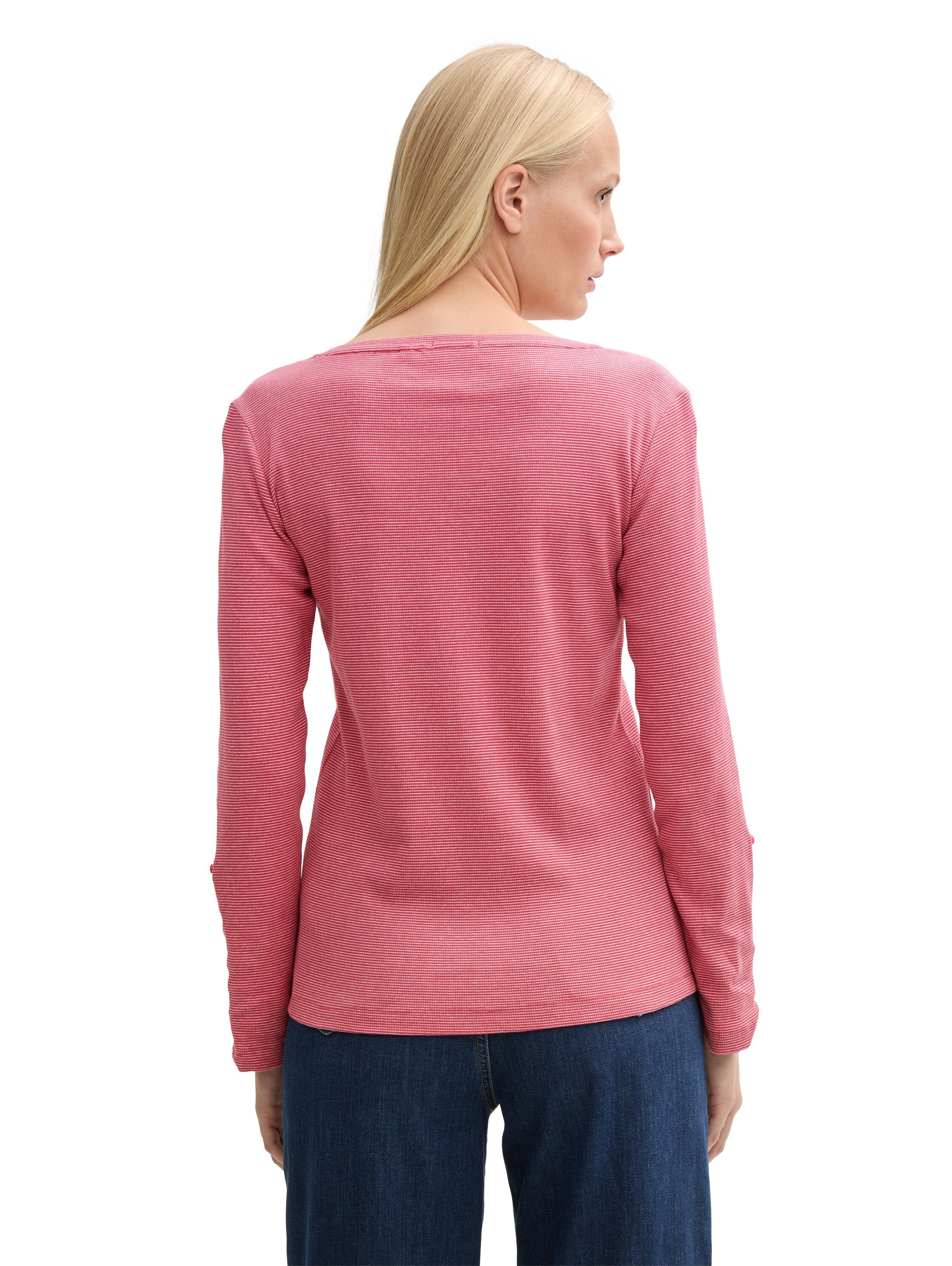 Tom Tailor Henleyshirt met 7 8 mouw