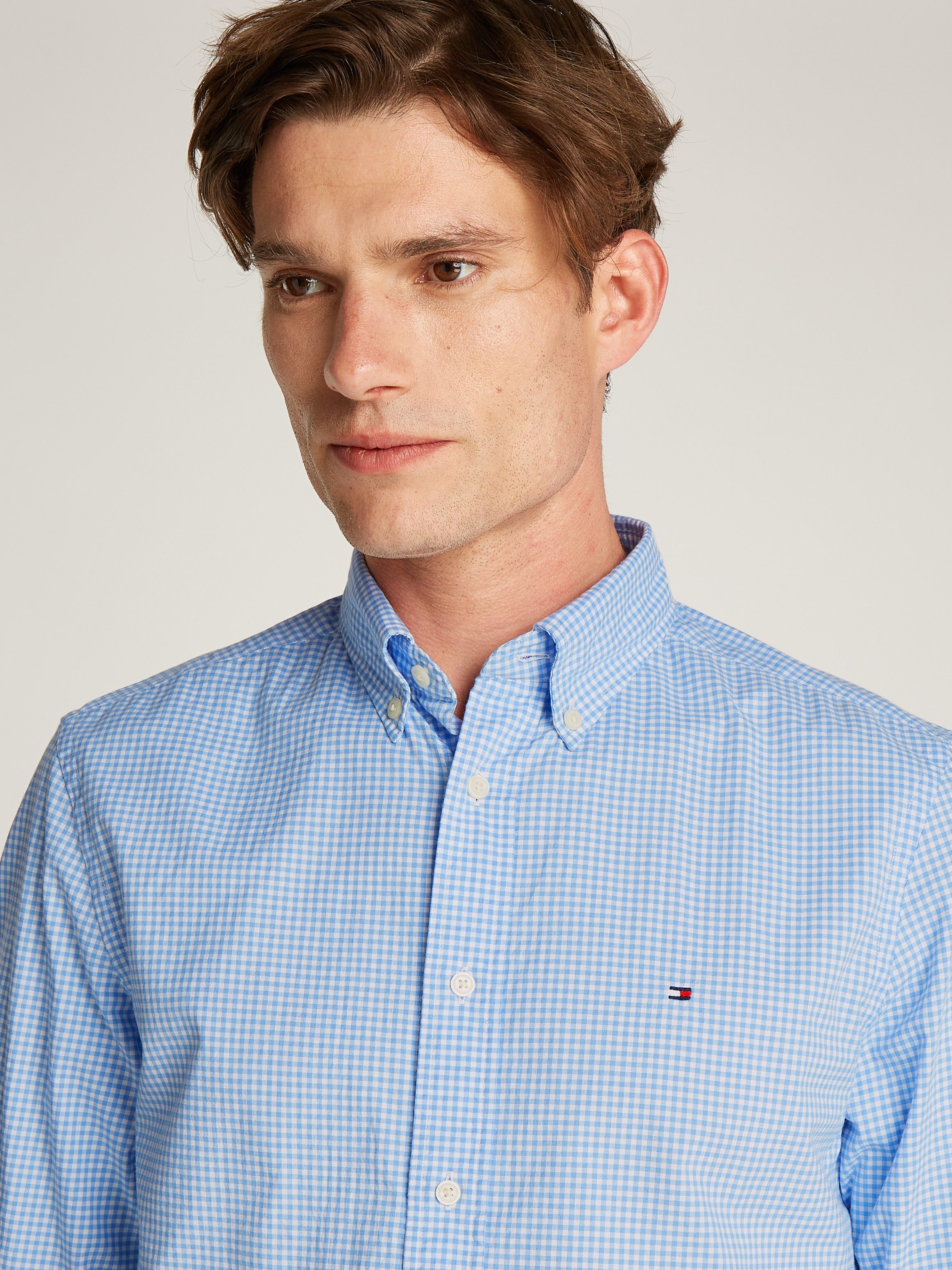 Tommy Hilfiger Businessoverhemd FLEX POPLIN GINGHAM RF SHIRT