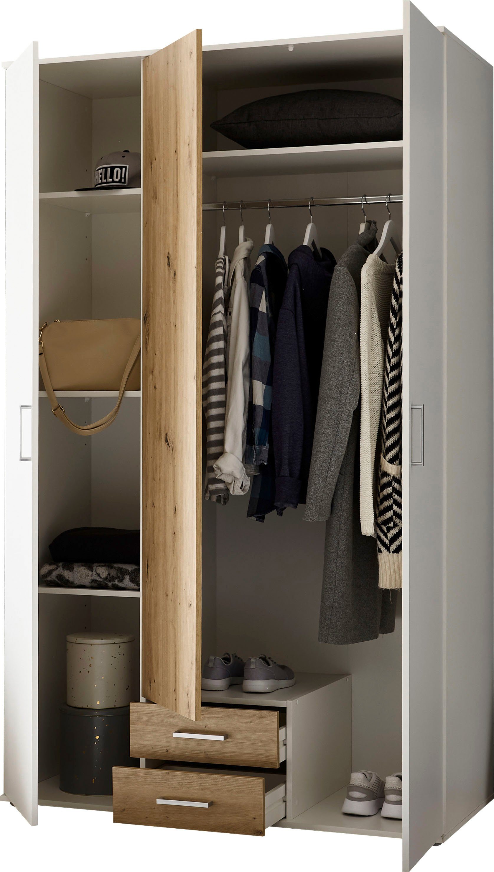 Schlafkontor Kledingkast Marburg bestseller kast garderobe met lades Slaapkamerkast in topkwaliteit, in 2 breedtes