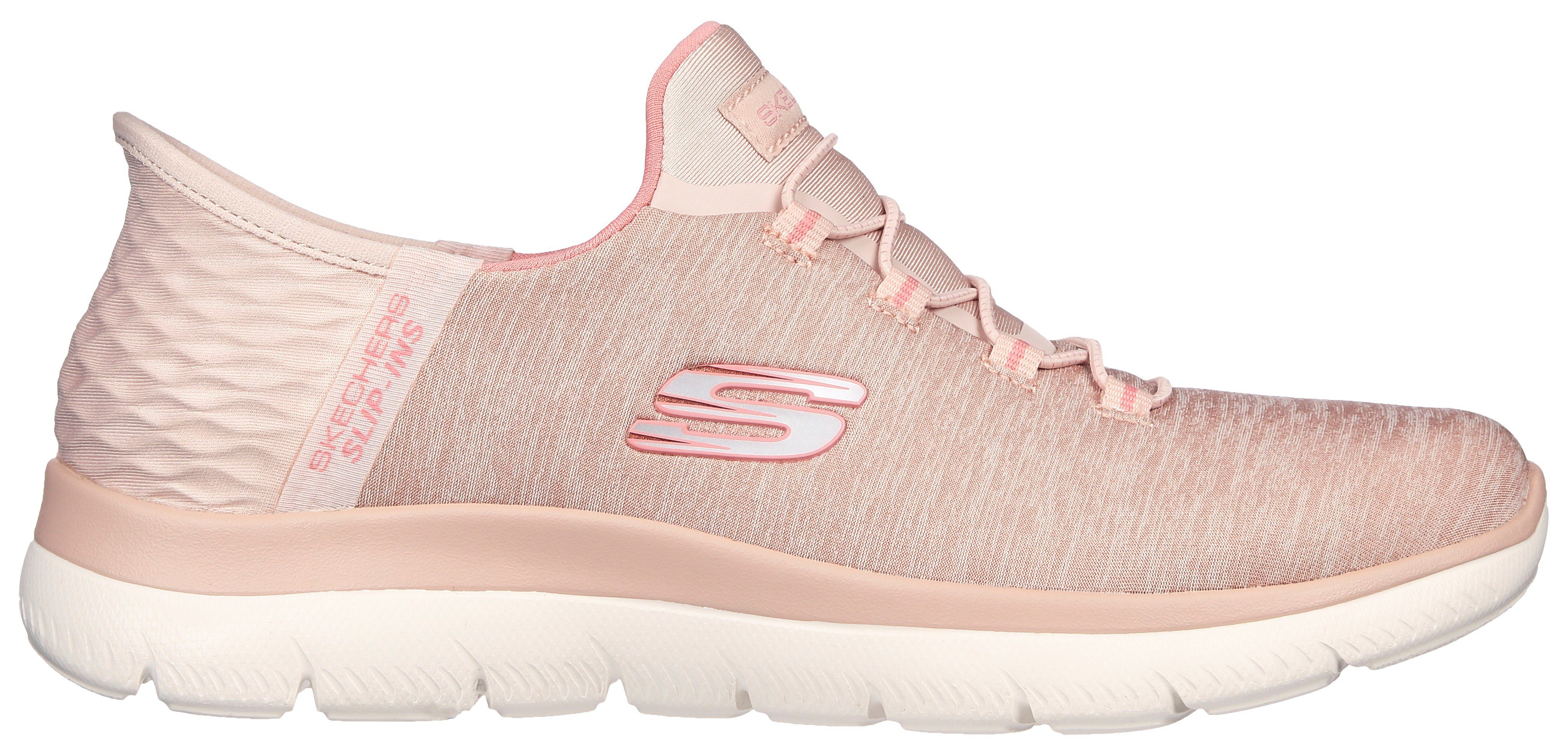 Skechers Instappers SUMMITS DAZZLING HAZE Slip-ins sneaker, vrijetijdsschoen met subtiele contrastdetails