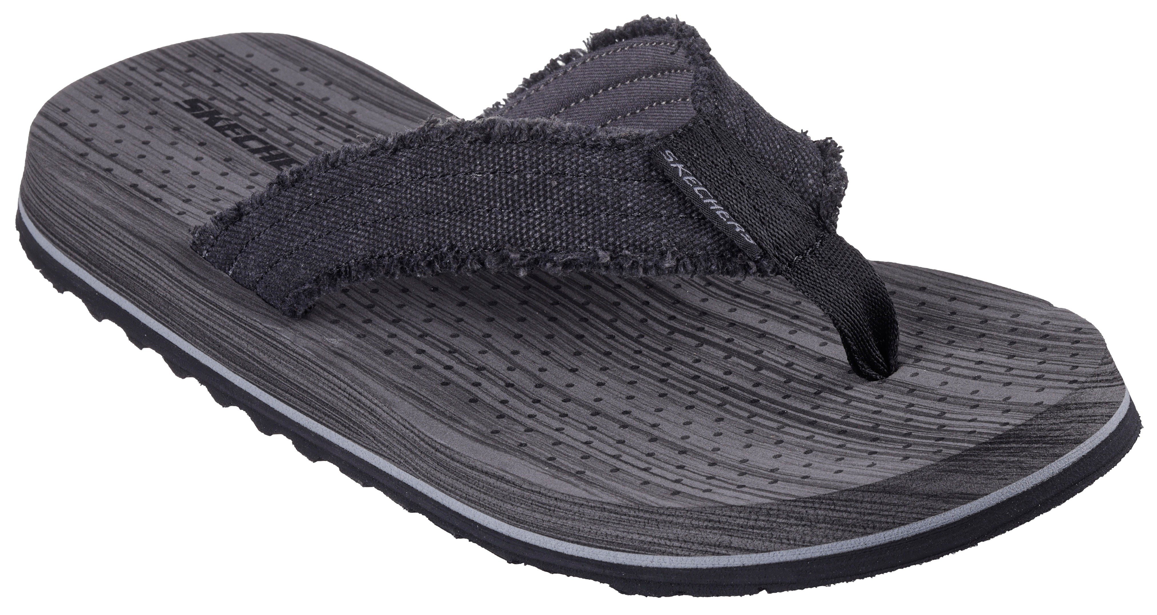 Skechers Teenslippers TANTRIC-FRITZ zomerschoen, slippers, badschoen, zwemschip, met zachte tussenstuk voor de tenen heren slippers maat 41 zwart