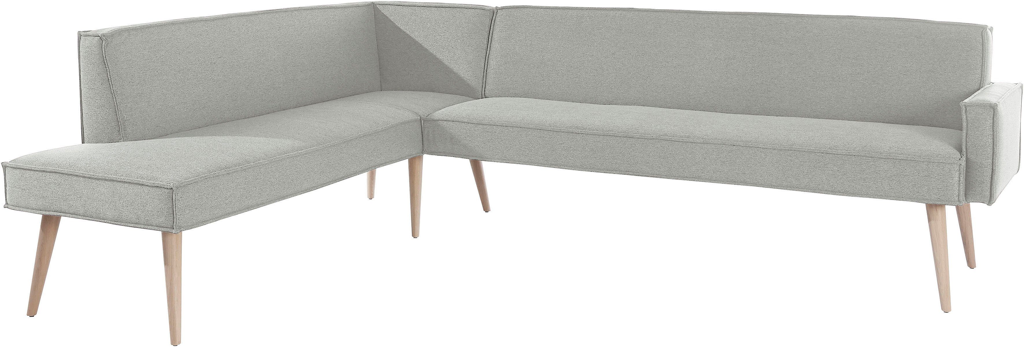 exxpo - sofa fashion Hoekbank Lungo, moderne paspelnaad, comfortabel en elegant, hoge houten voet