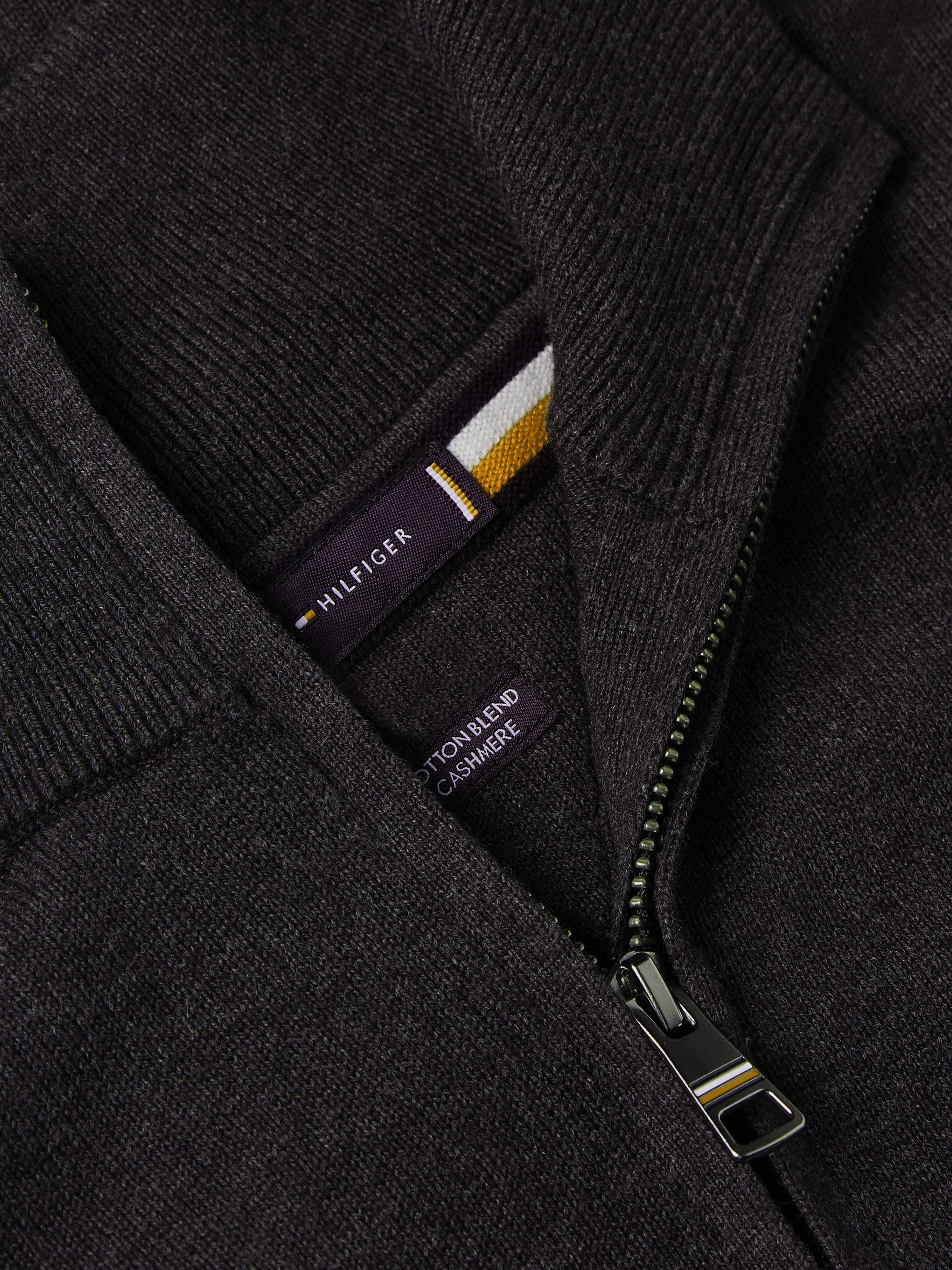 Tommy Hilfiger Schipperstrui PIMA ORG CTN CASHMERE ZIP MOCK