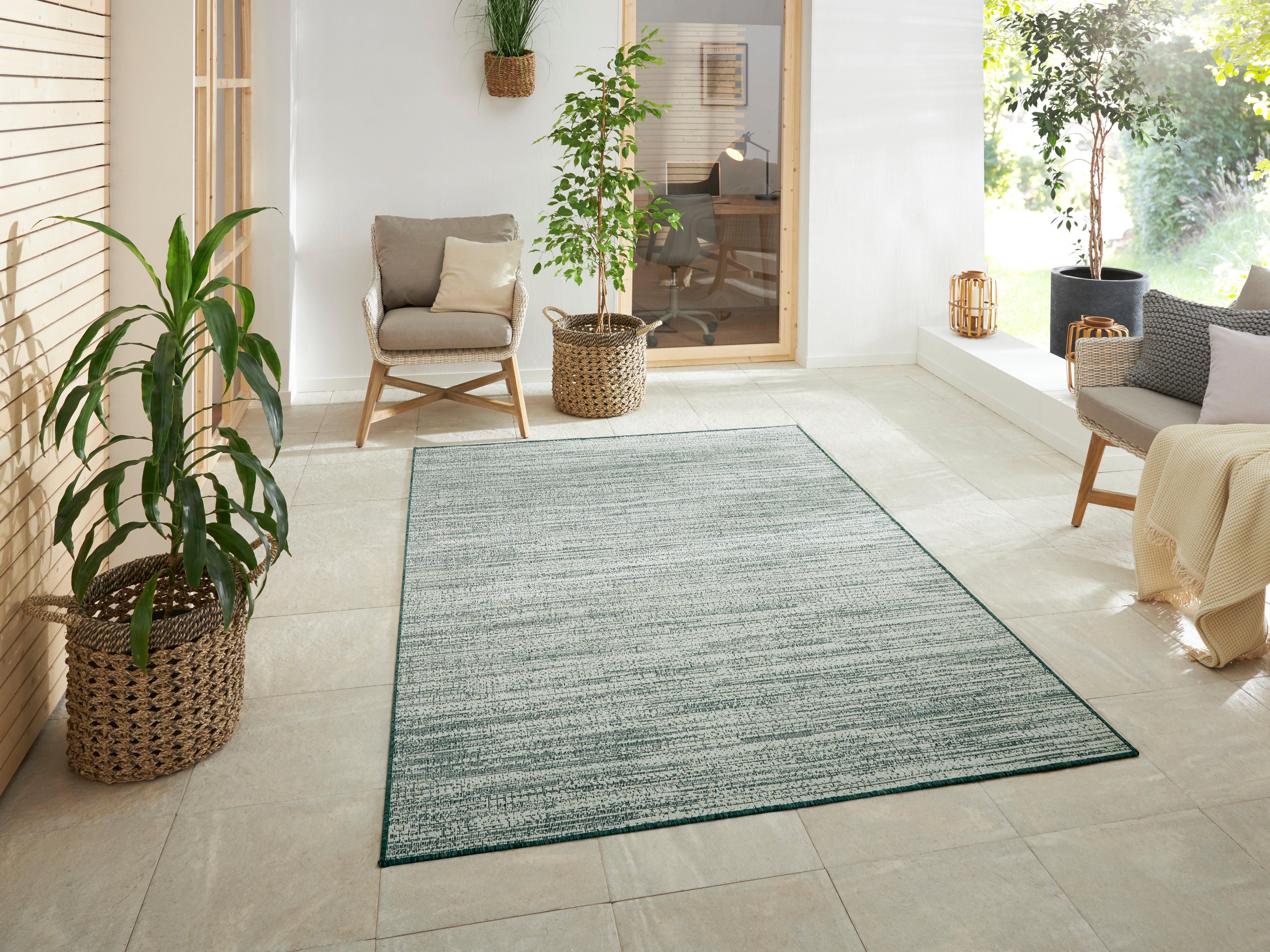 ELLE DECORATION Loper Mèlange Vlakweefsel, binnen- en buitengebruik, modern, omkeerbaar tapijt, balkon, woonkamer lopers maat 80 cm x 350 cm x 5 mm