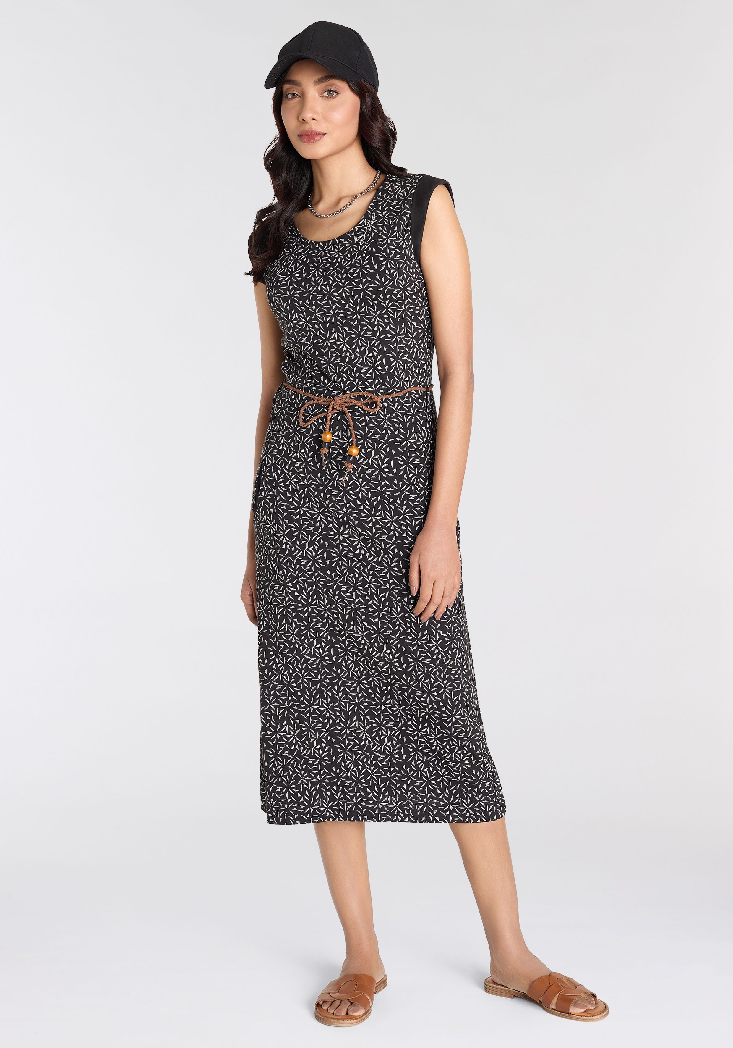 KangaROOS Jerseyjurk met modieuze all-over print (set, Met een afneembare riem)