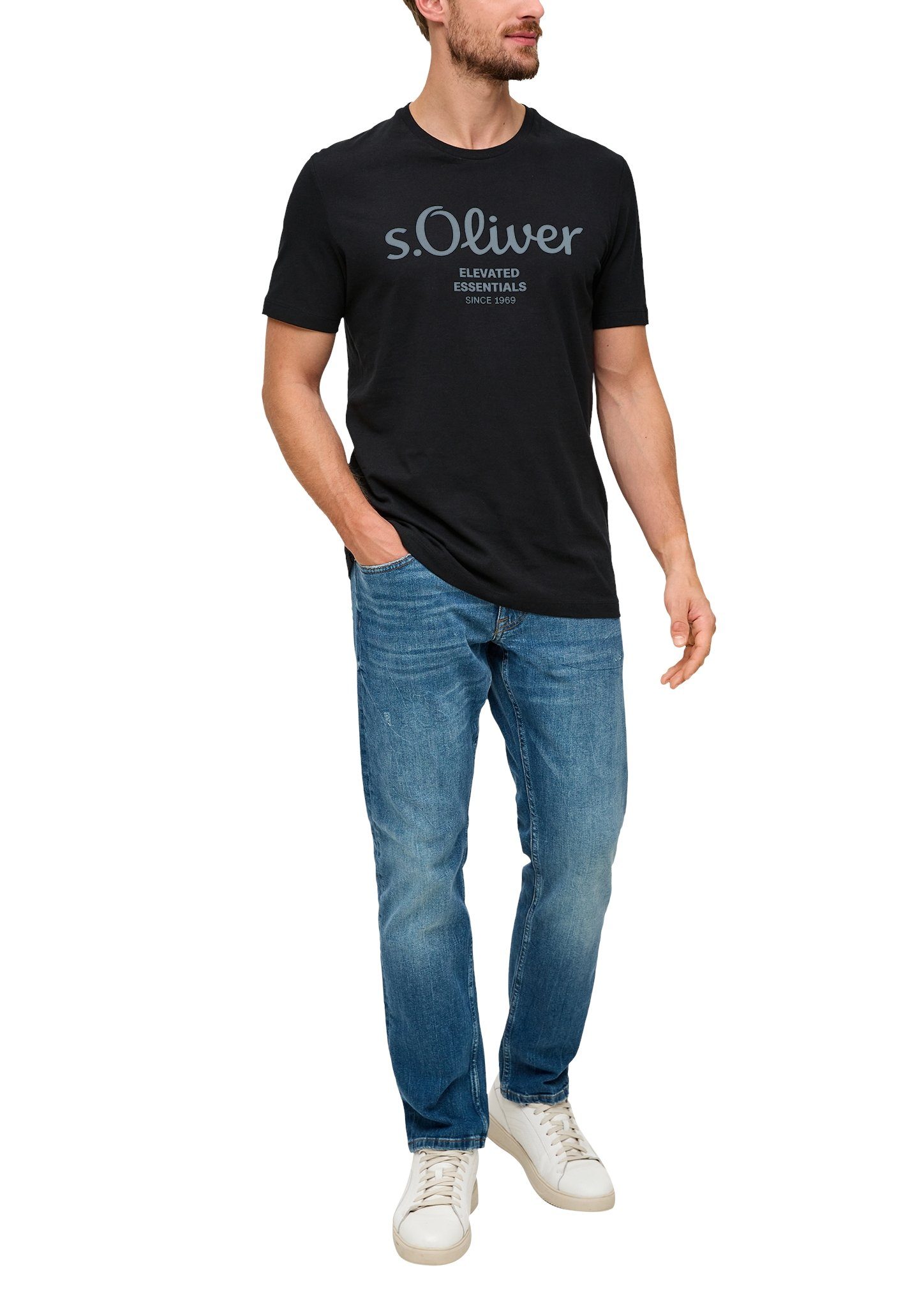 s.Oliver T-shirt van ademende katoen