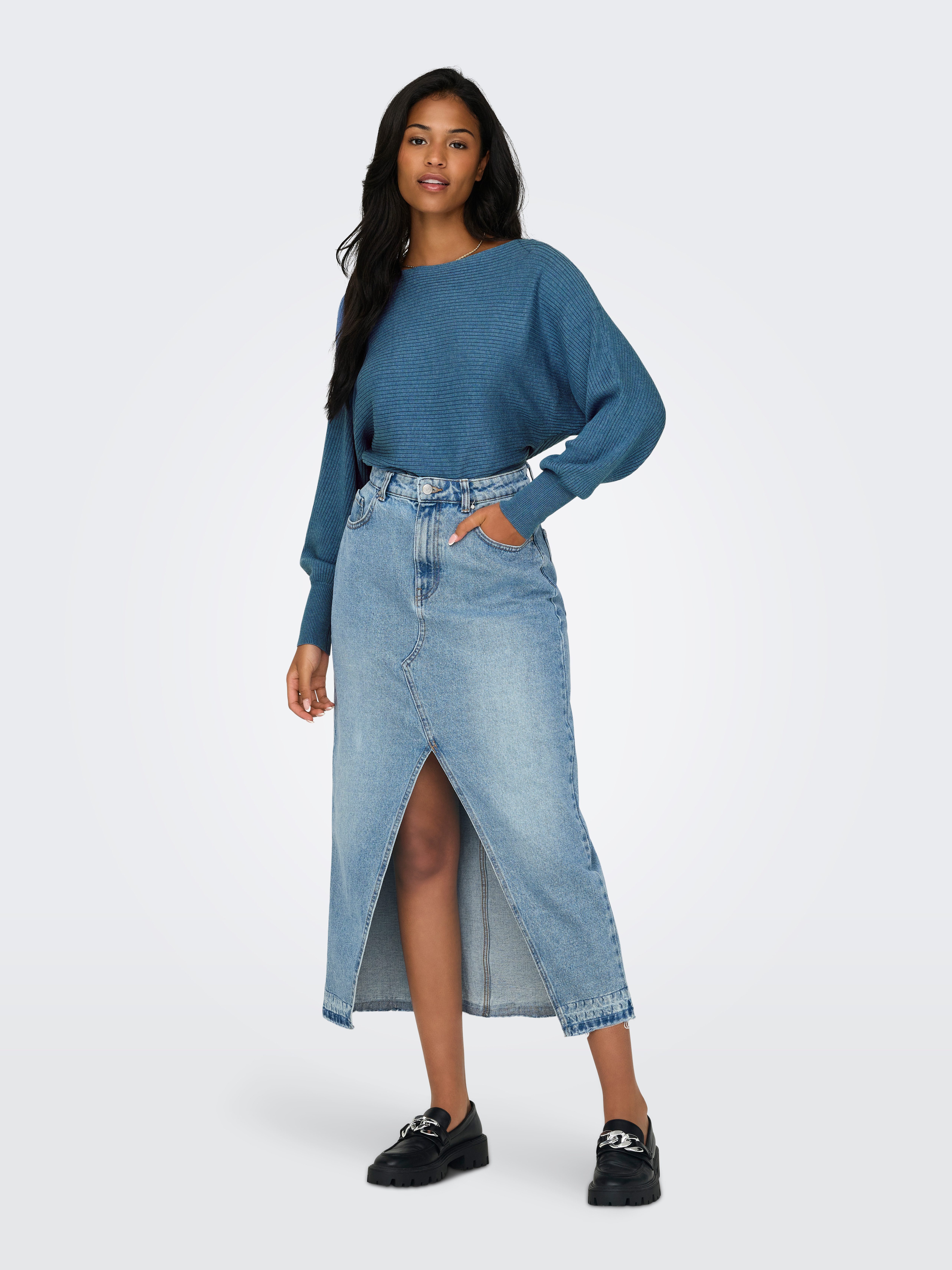Only Gebreide trui ONLADALINE L/S SHORT PULLO KNT NOOS