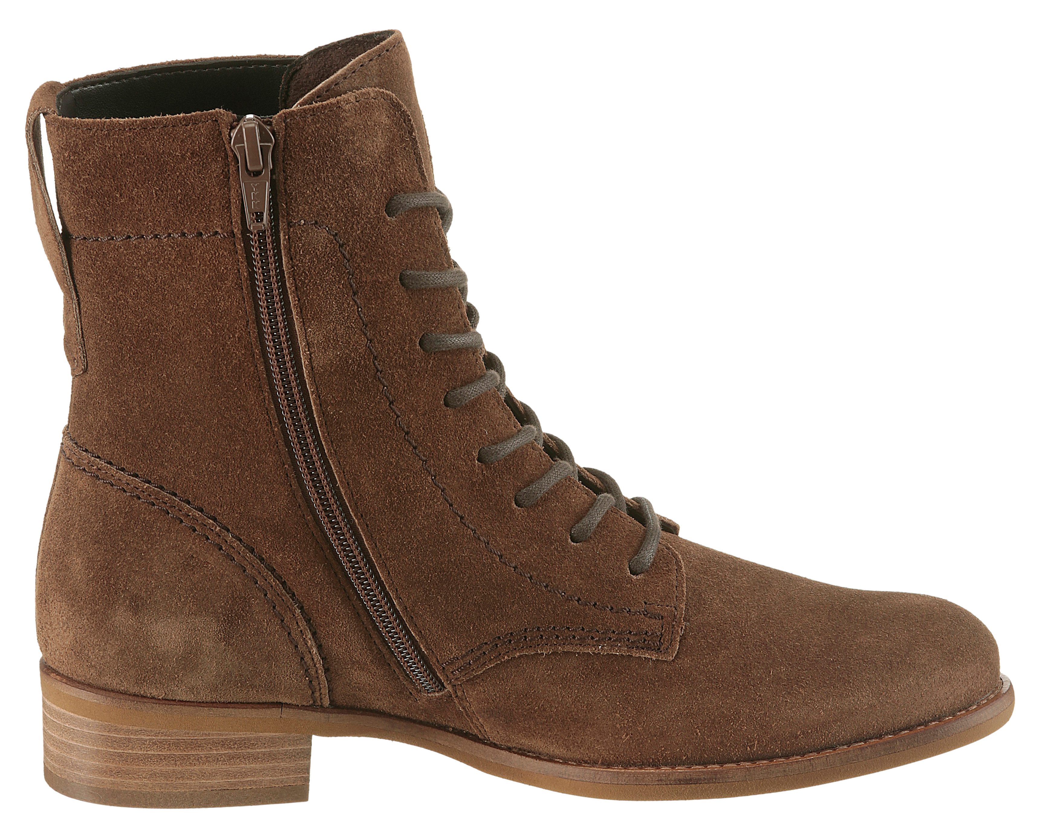 Gabor Veterlaarsjes , blokhak, veterschoenen, herfstschoenen met uitneembaar voetbed