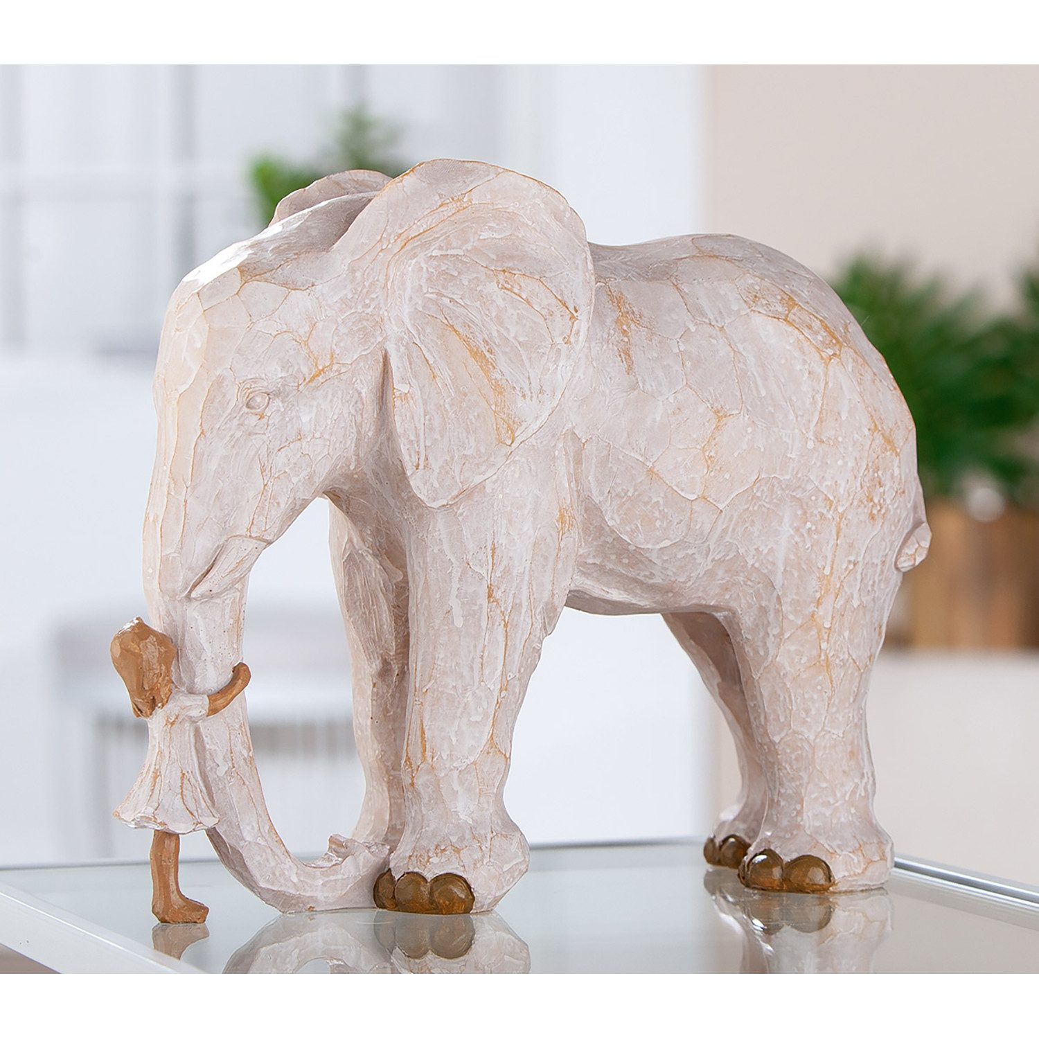 GILDE Dierfiguur Olifant Dierenvriend, natuurlijk kleur (1 stuk)
