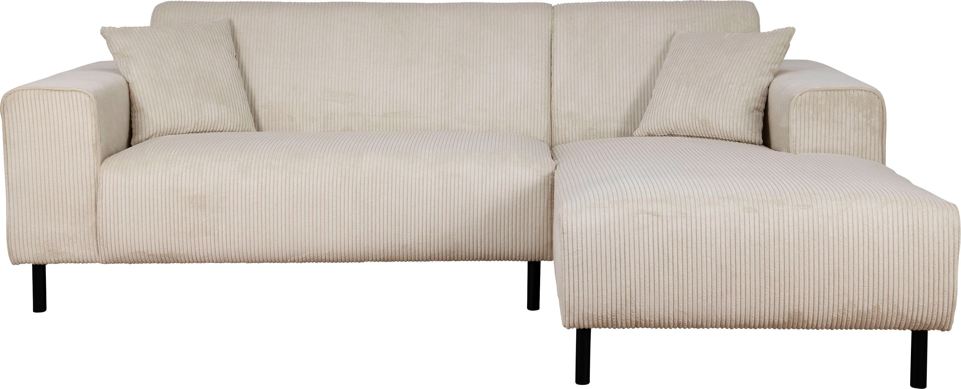 Home affaire Hoekbank ARROS L-vorm met golfondersteuning, afmetingen B/D/H: 235/163/81 cm incl. sierkussens, met recamiere rechts/links bestelbaar, ook in cord