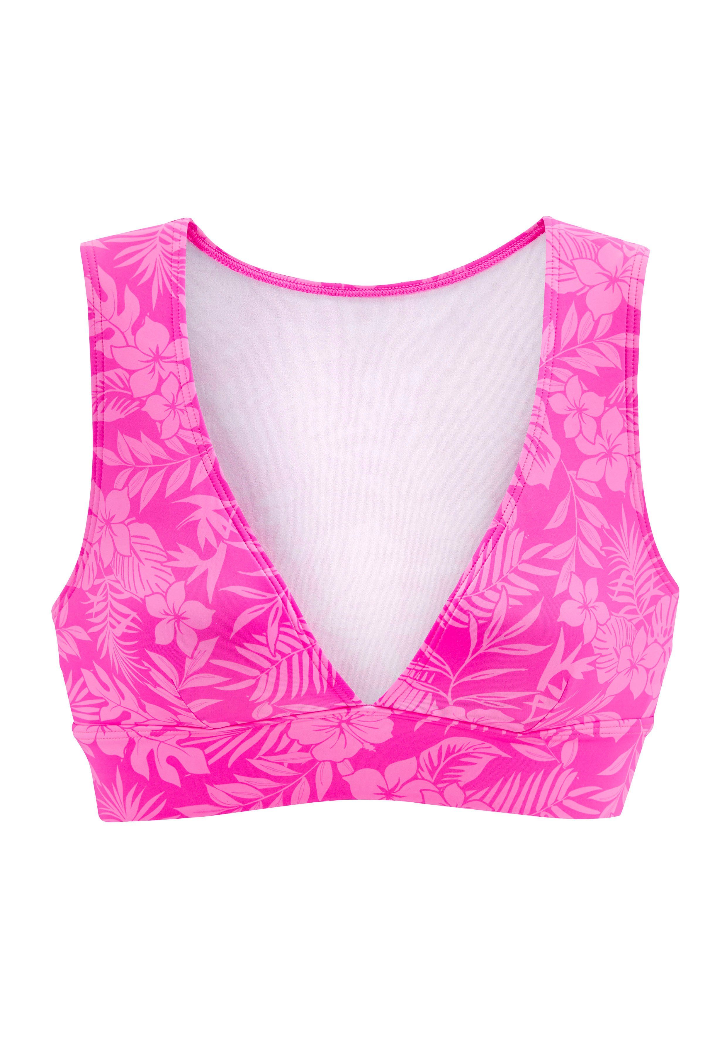 Venice Beach Bustierbikinitop Moloka met tropische print