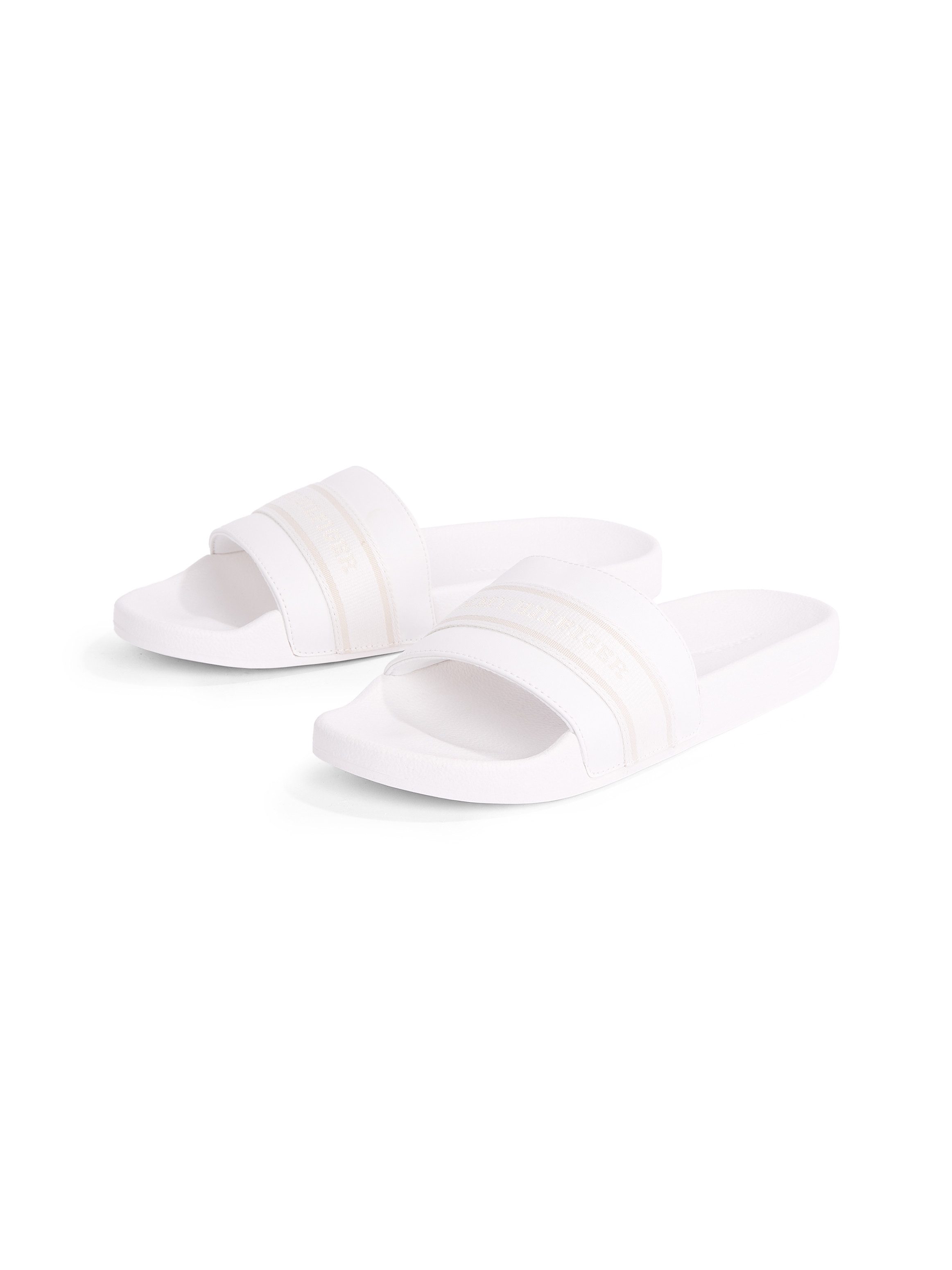 Tommy Hilfiger Slippers HILFIGER POOLSIDE WITH WEBBING , plateau, zomer-mode, comfort-schoen, flats met textielband