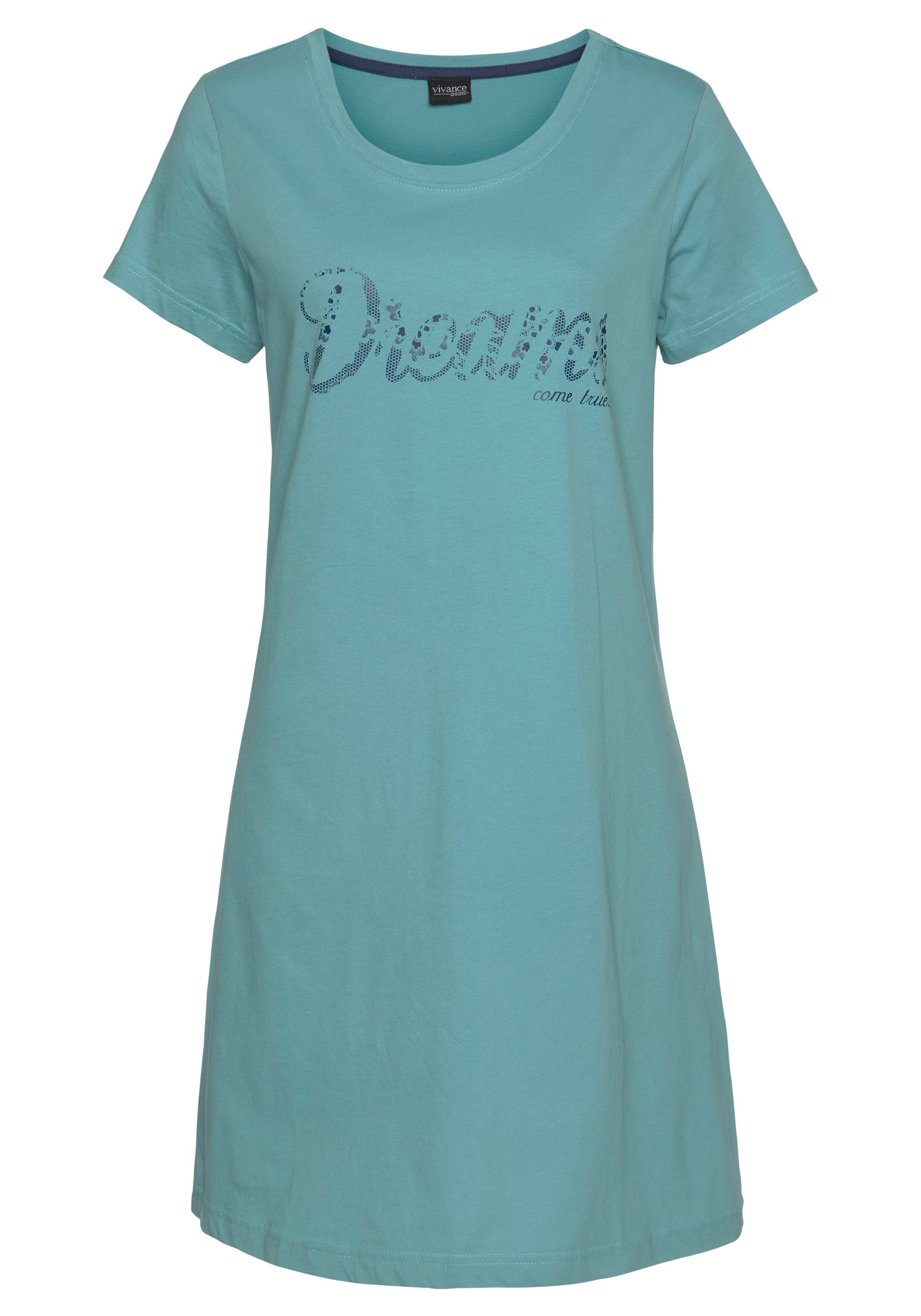 Vivance Dreams Nachthemd met print in kant-look (Set van 2)