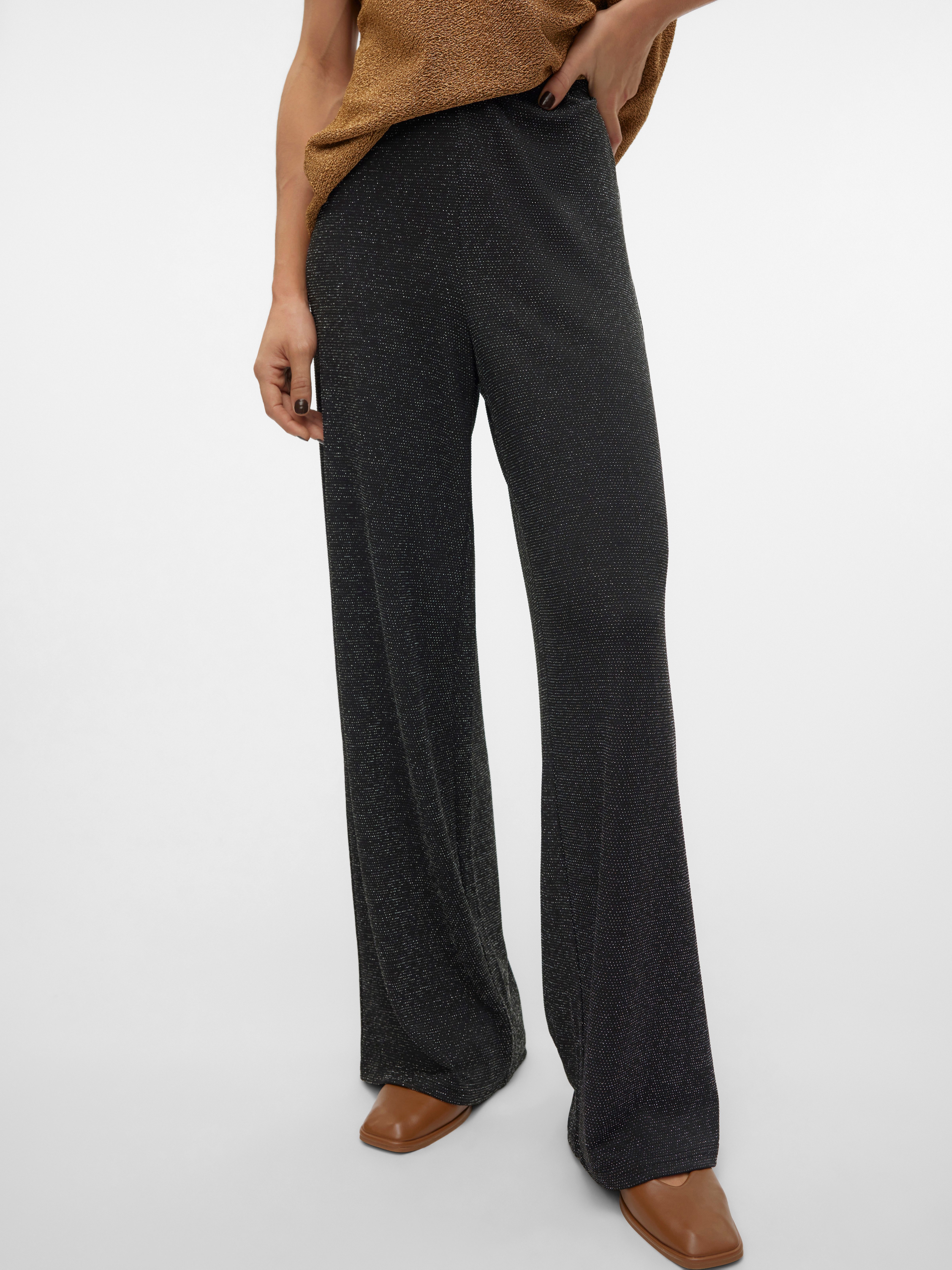 Vero Moda Comfortbroek VMKANVA NW GLITTER WIDE PANT JRS