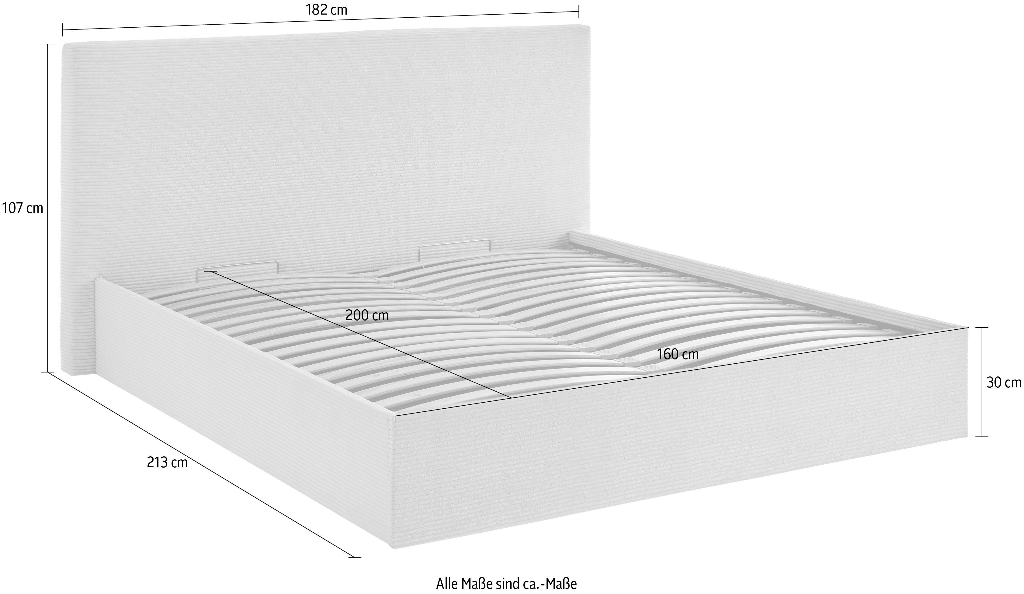 ATLANTIC home collection Bedframe Melody met bedkist en lattenbodem