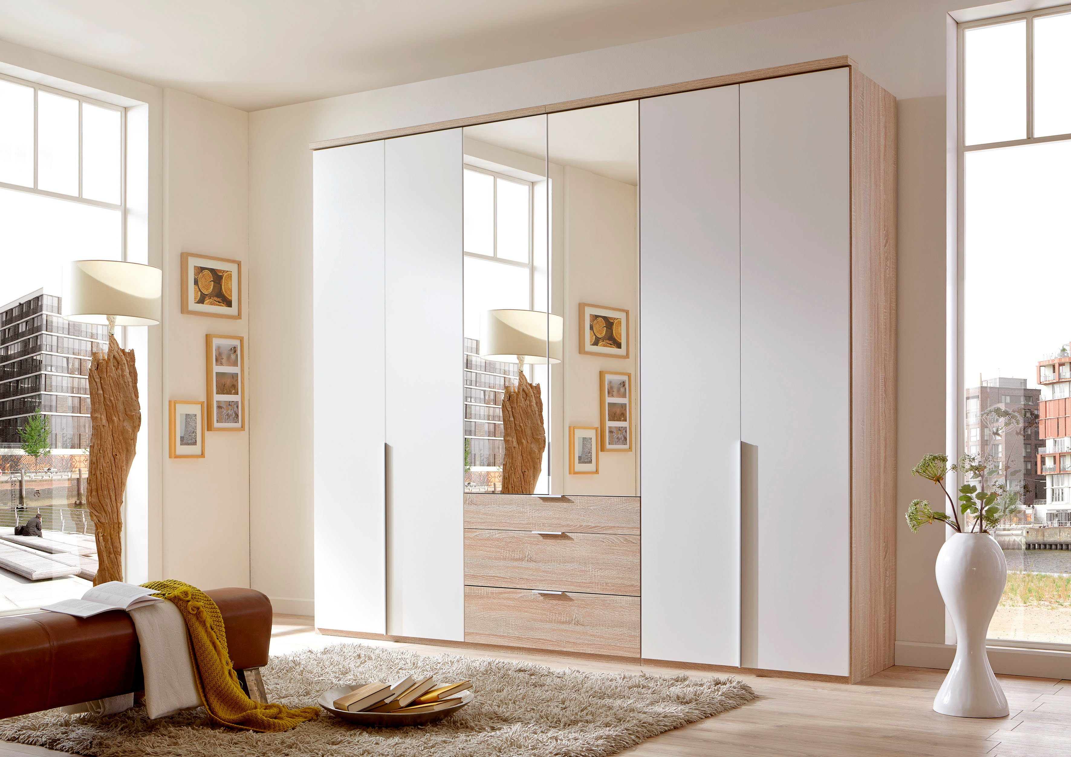 Wimex Kledingkast New York met spiegeldeur kledingkasten beige
