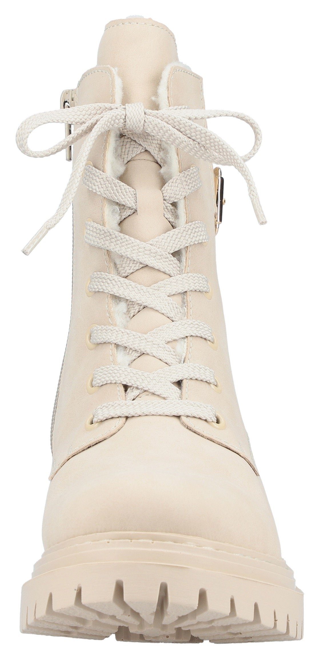 Rieker Winterlaarsjes , veterschoenen, veterschoenen, profielzool met stretch aan de schacht