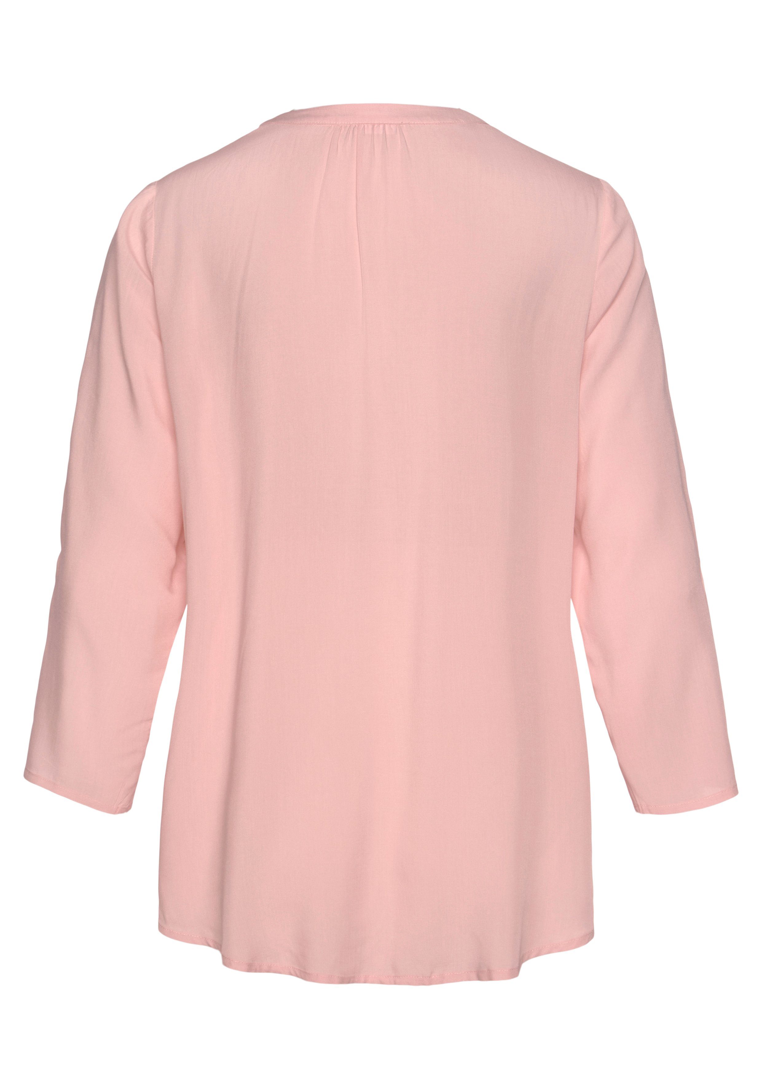 Lascana Blouse zonder sluiting met 3/4-mouwen en knoopsluiting, damesblouse