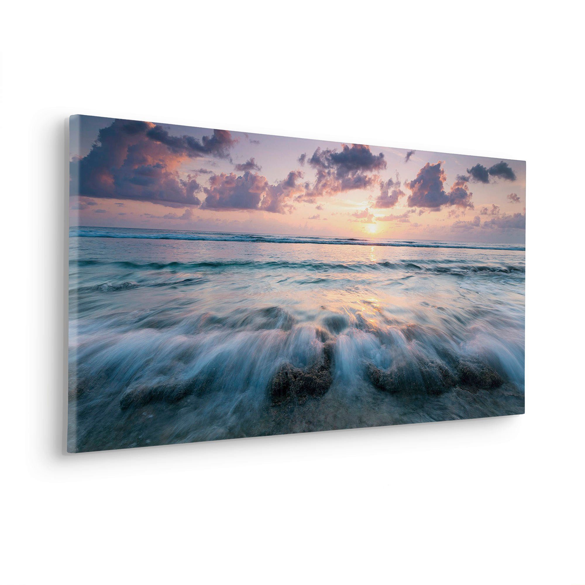 Komar Artprint op linnen Gebroken Golven - Afmeting 90 x 40 cm (1 stuk)