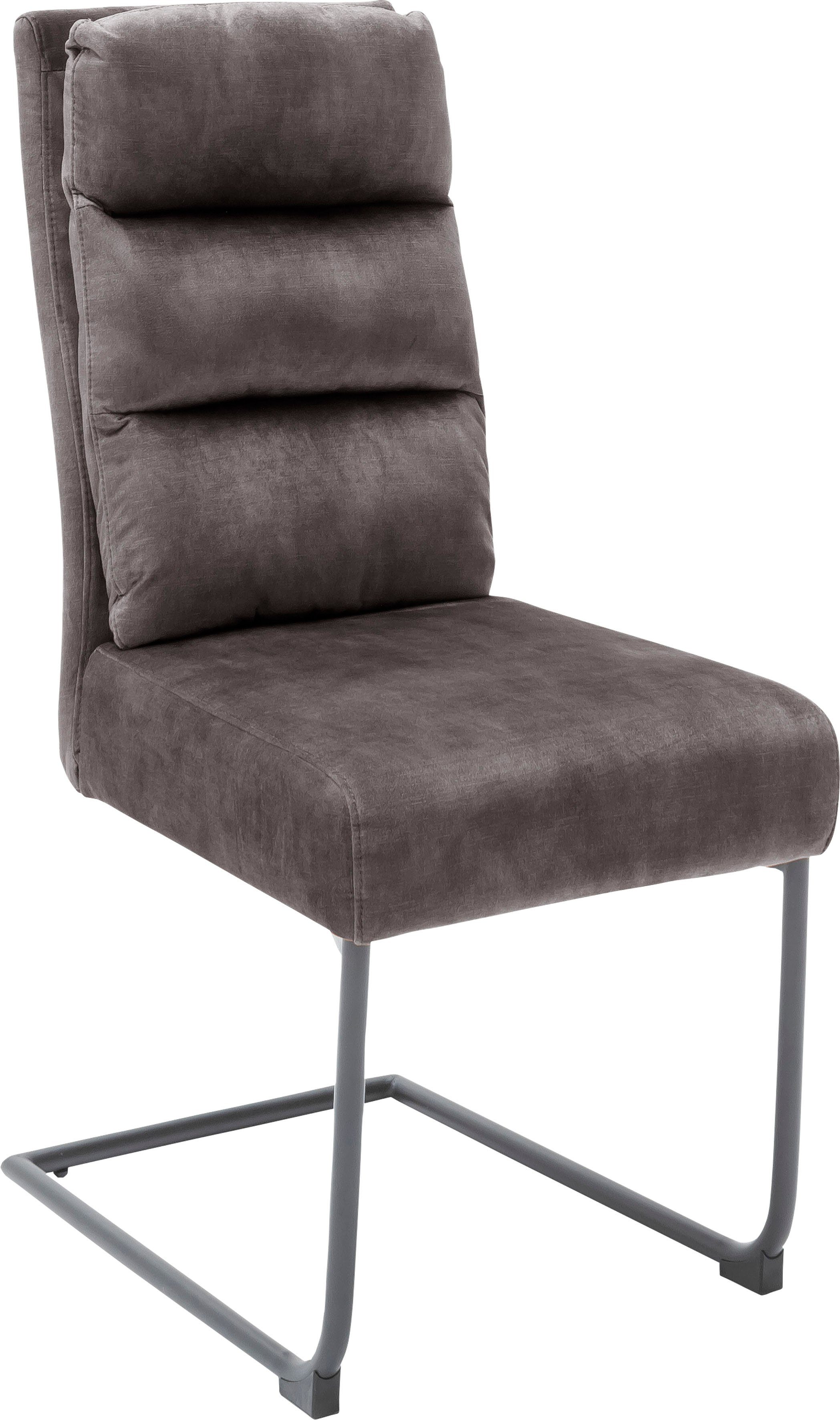 MCA furniture Vrijdragende stoel Lampang set van 2, stoel met bekleding in vintage-look, belastbaar tot 120 kg (set, 2 stuks)