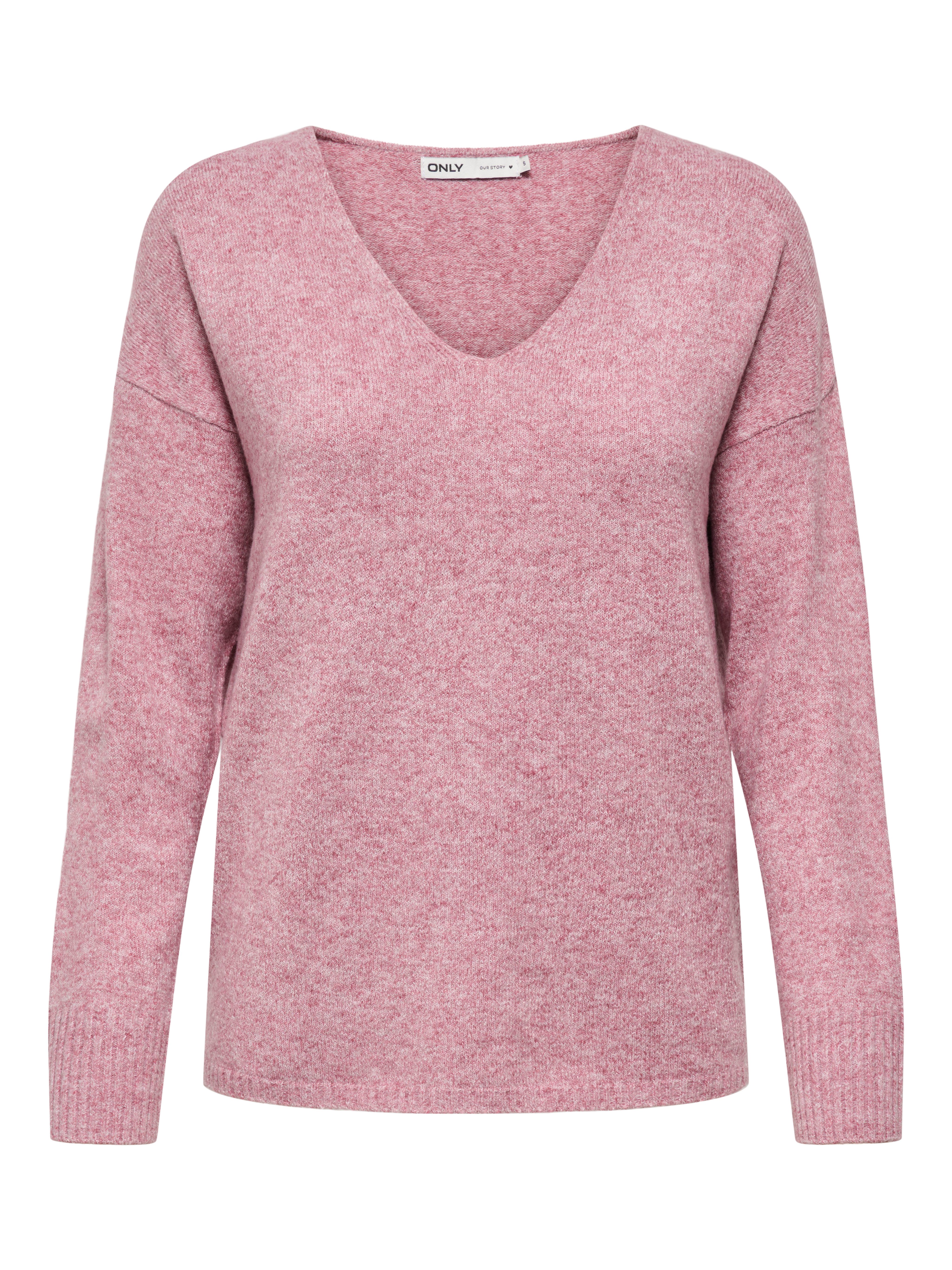 Only Trui met V-hals ONLRICA LIFE L/S V-NECK PULLO KNT NOOS