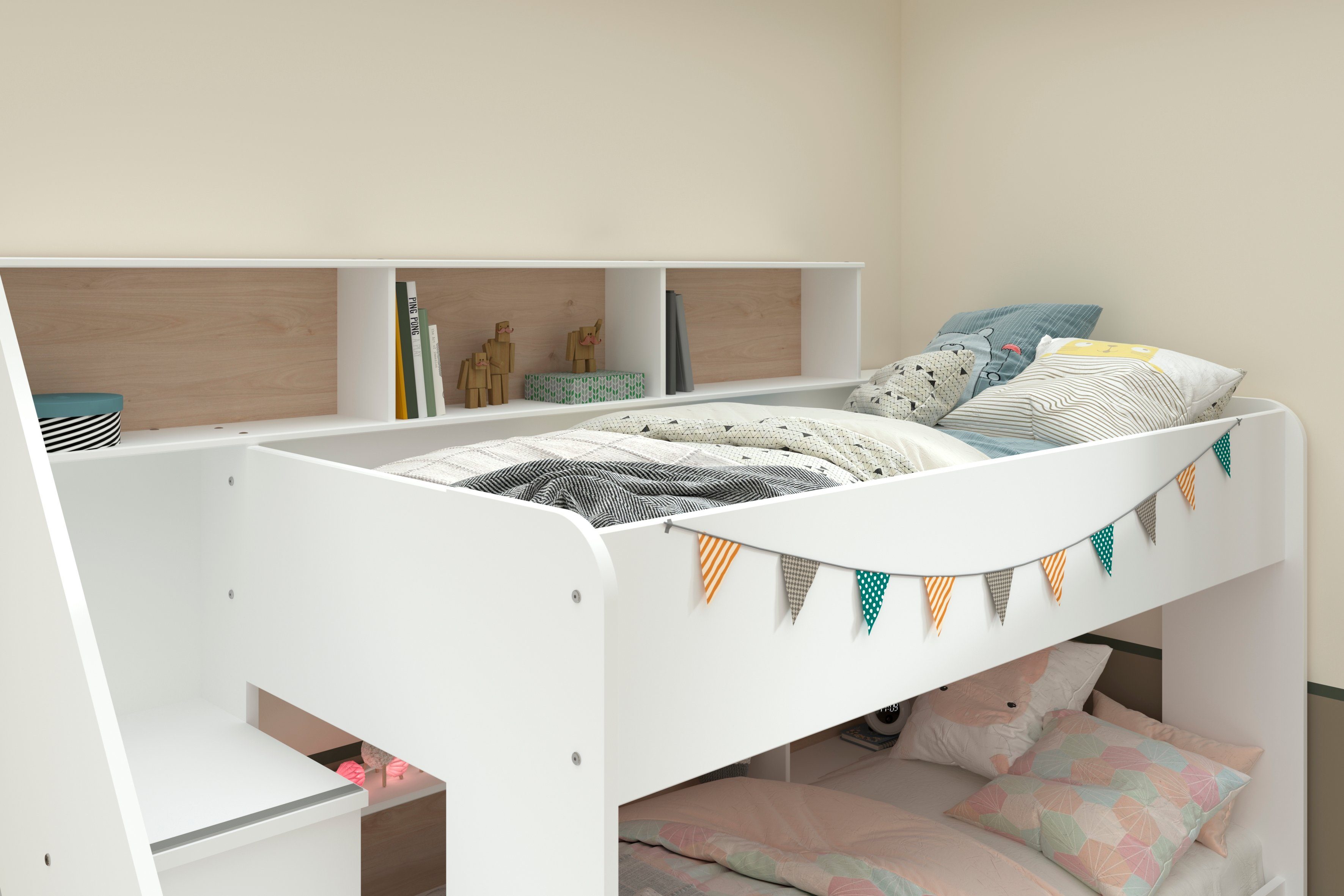 Parisot Stapelbed Bibop, anti-sliptreden optioneel met lade of extra ligoppervlak