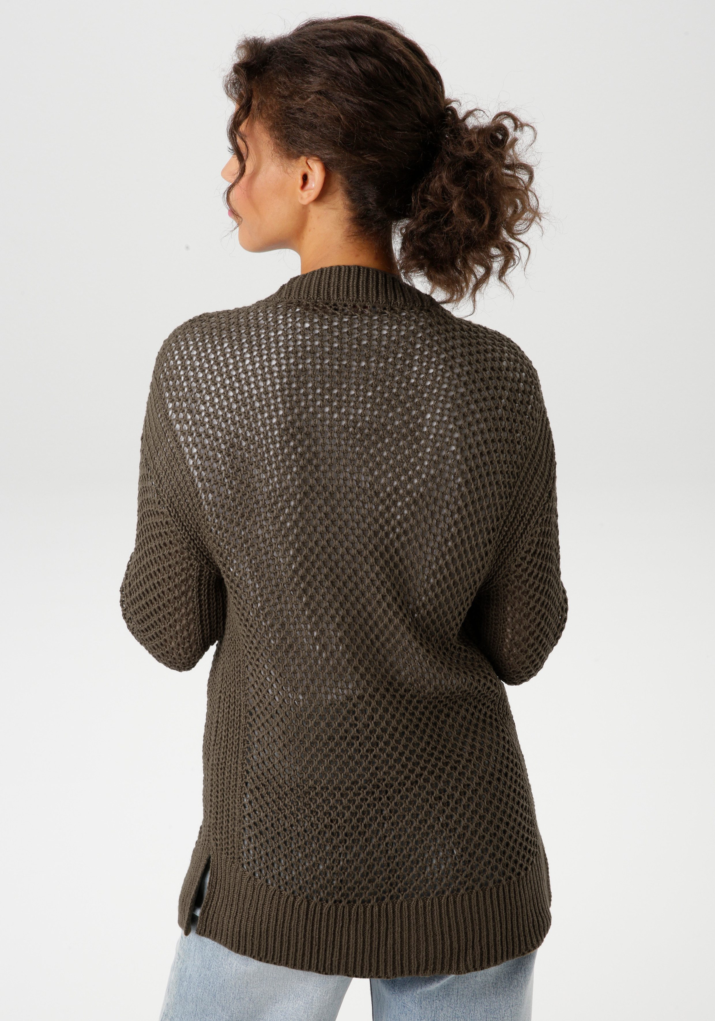 Aniston CASUAL Vest met trendy gaatjesbrei-patroon nieuwe collectie
