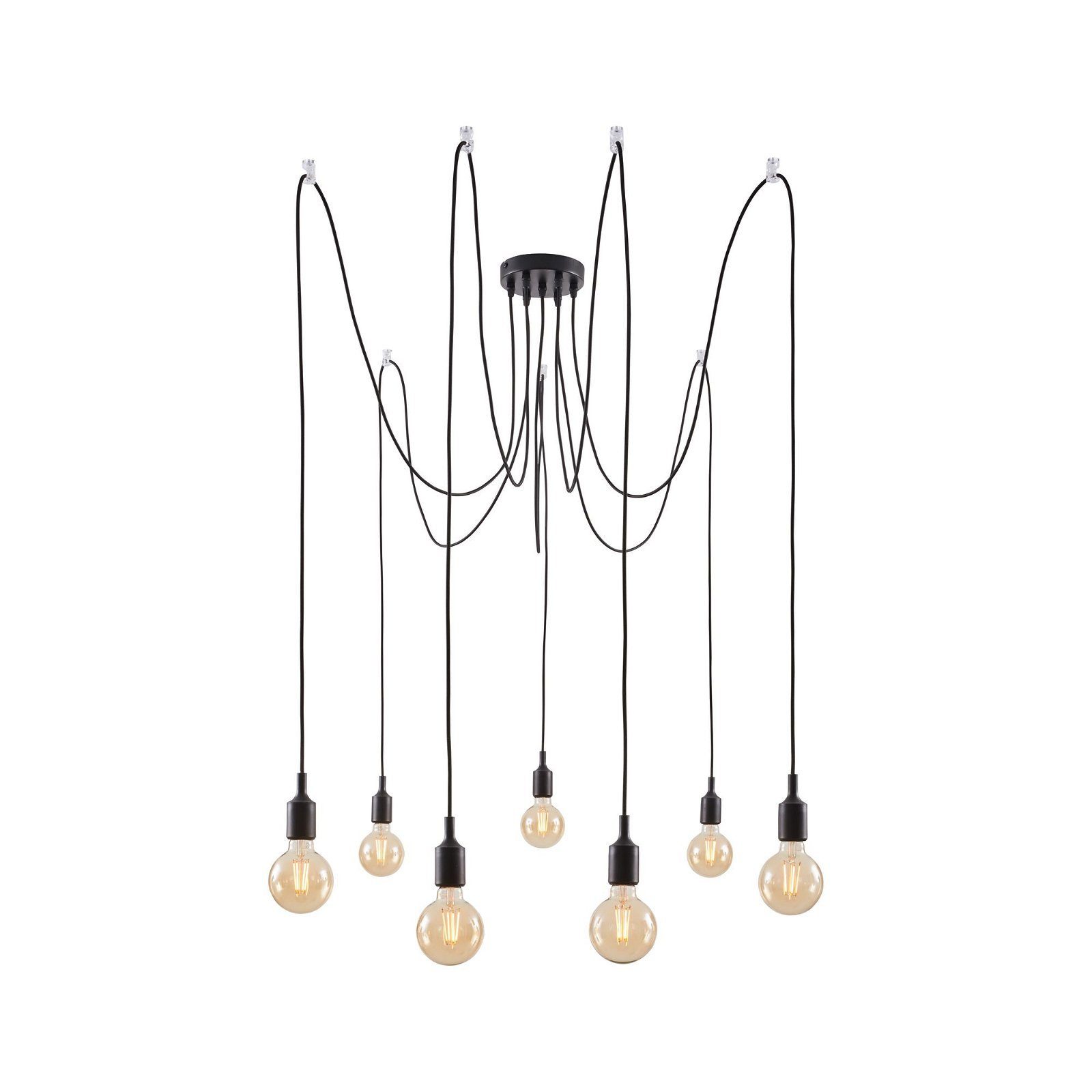 Paulmann Hanglamp Neordic Ketil max.7x60W Zwart 230V Silikon/Metaal (1 stuk)