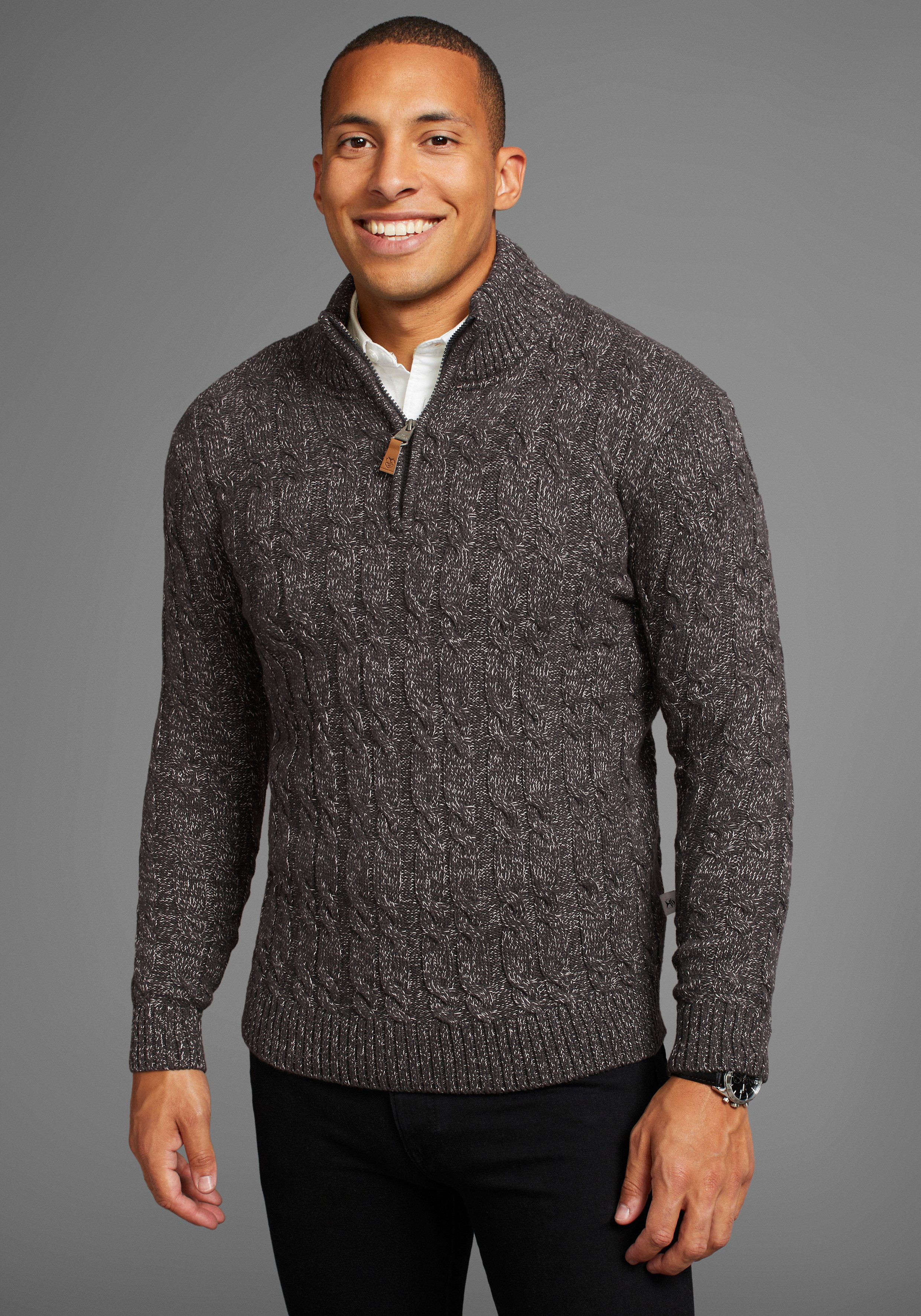 DELMAO Schipperstrui Tot maat 3XL met kabelpatroon