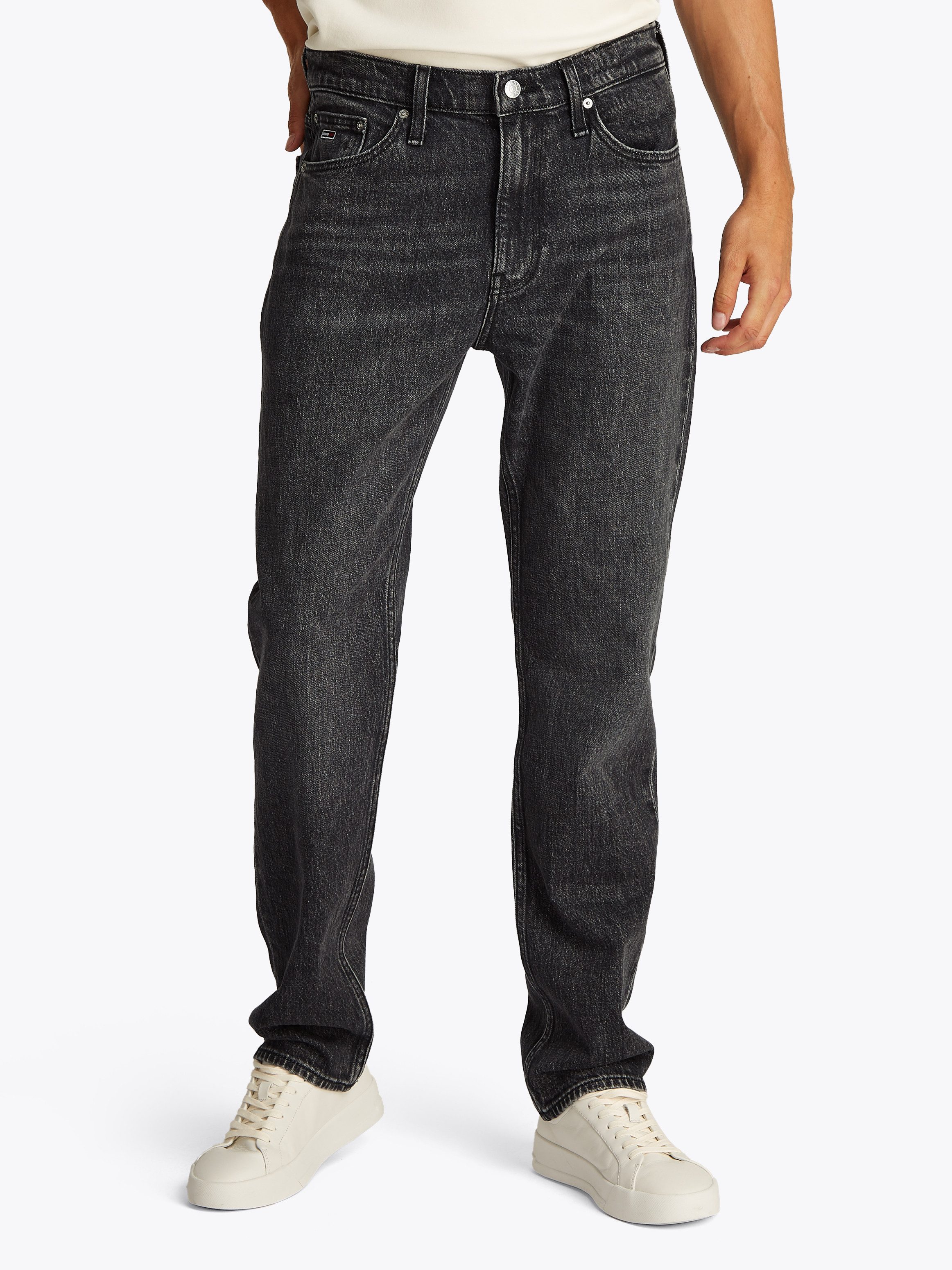 TOMMY JEANS Regular fit jeans RYAN RGLR STRGHT met gestempeld logo