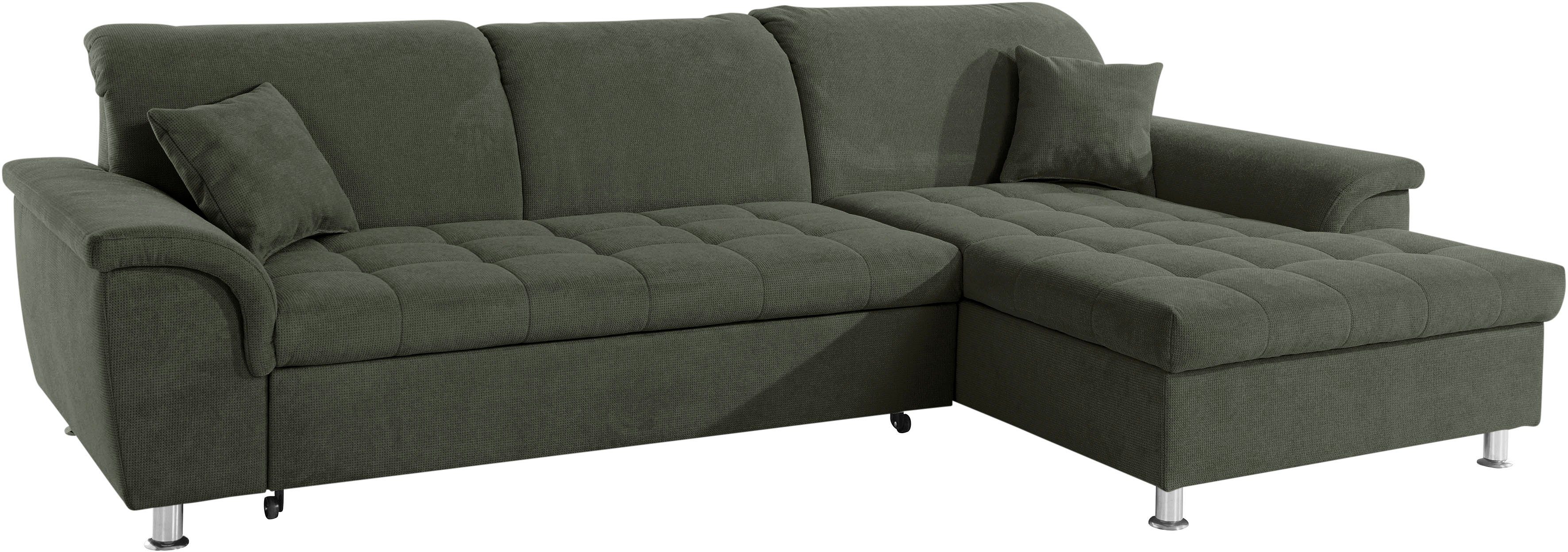 DOMO collection Hoekbank Franzi, tijdloos en elegant, moderne zittingstikking, L-Vorm