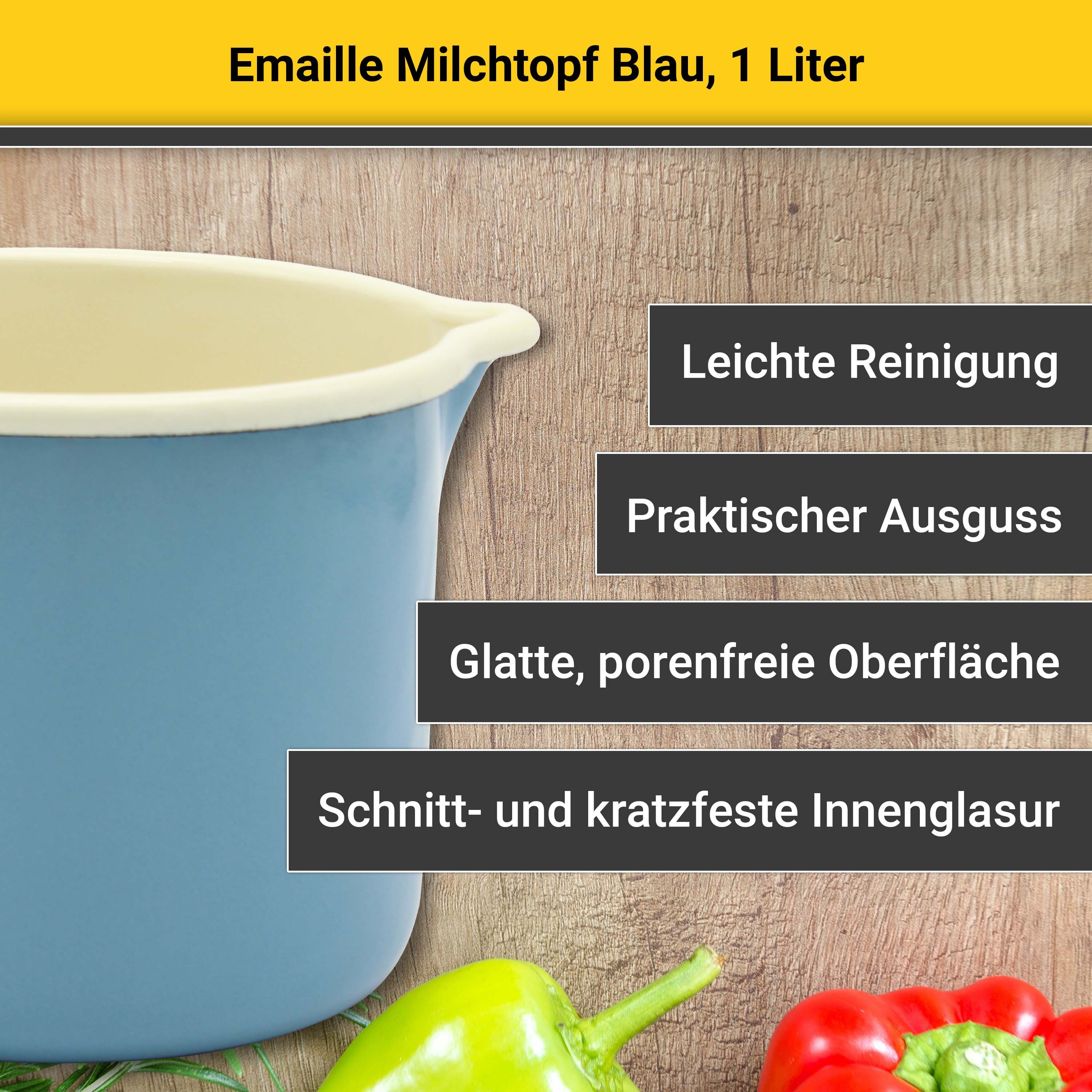 Krüger Melkpannetje Literschaal, 1 liter, geschikt voor inductiekookplaten (1-delig)