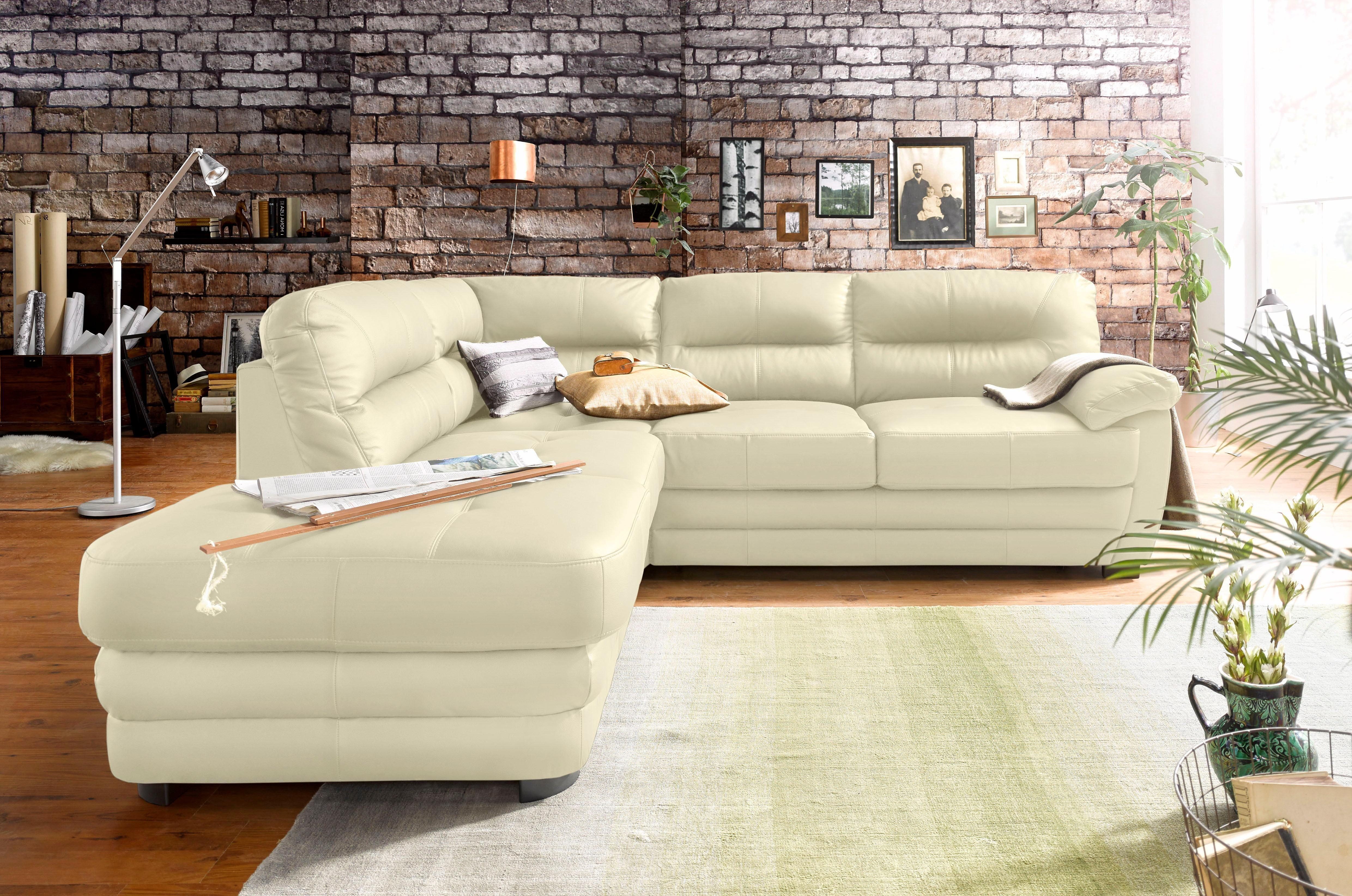 COTTA Zithoek Royale L-vorm Set bestaande uit: hoekbank & hocker (set) beige, zithoeken, 250 cm