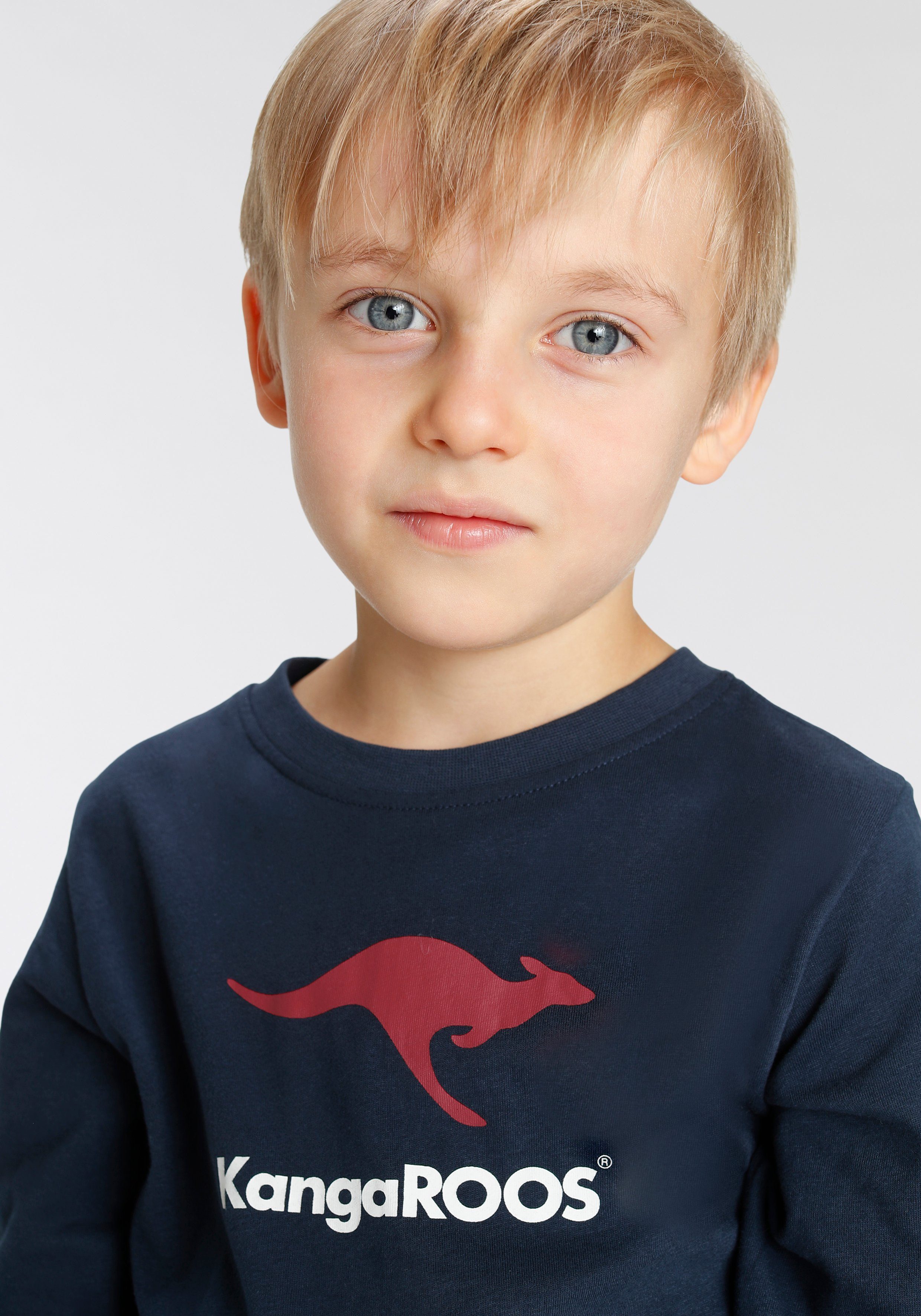 KangaROOS Shirt met lange mouwen Voor kleine jongens Lange mouwen, basic pasvorm, bedrukt, ronde hals