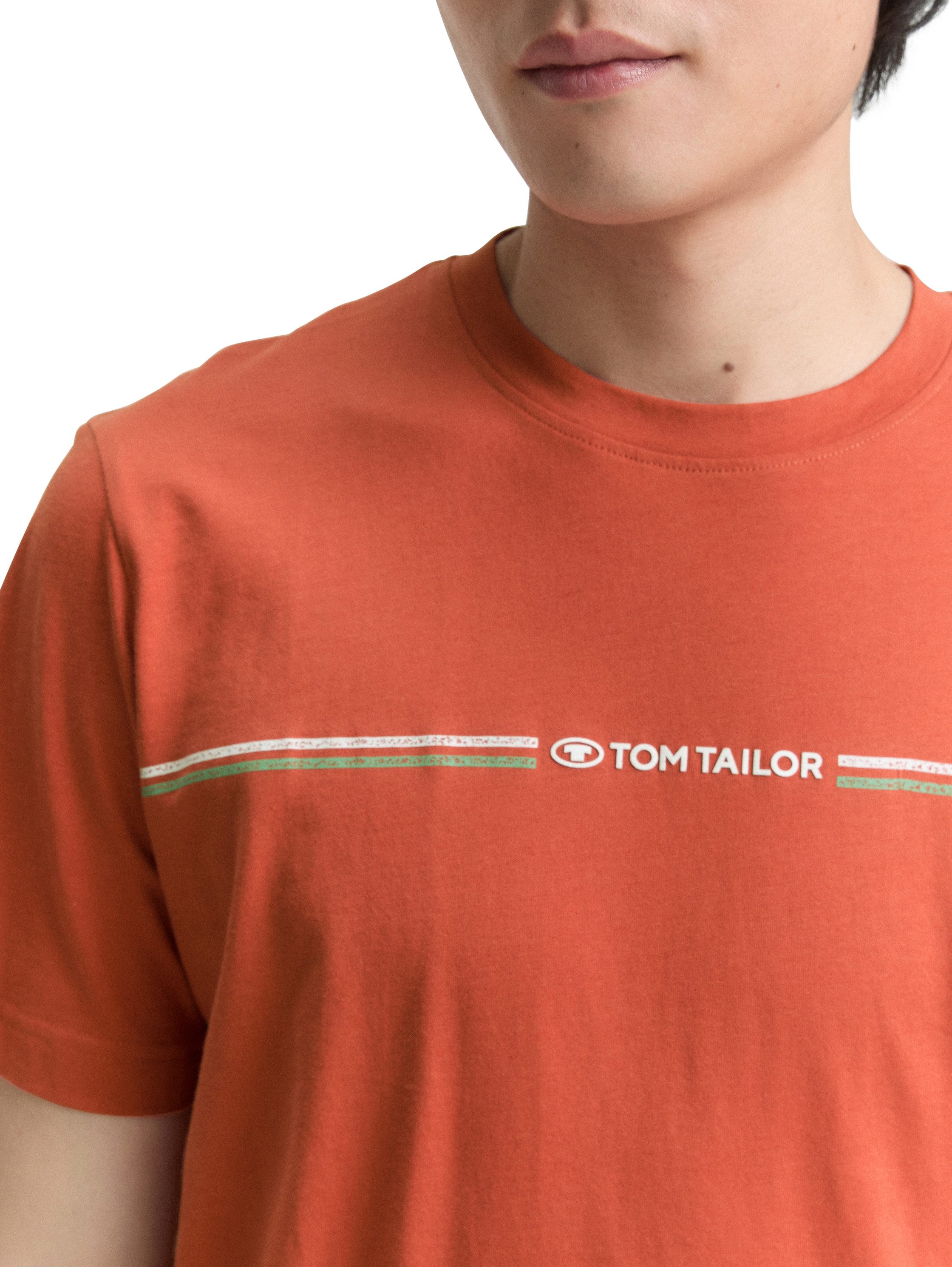 Tom Tailor T-shirt met logo-frontprint